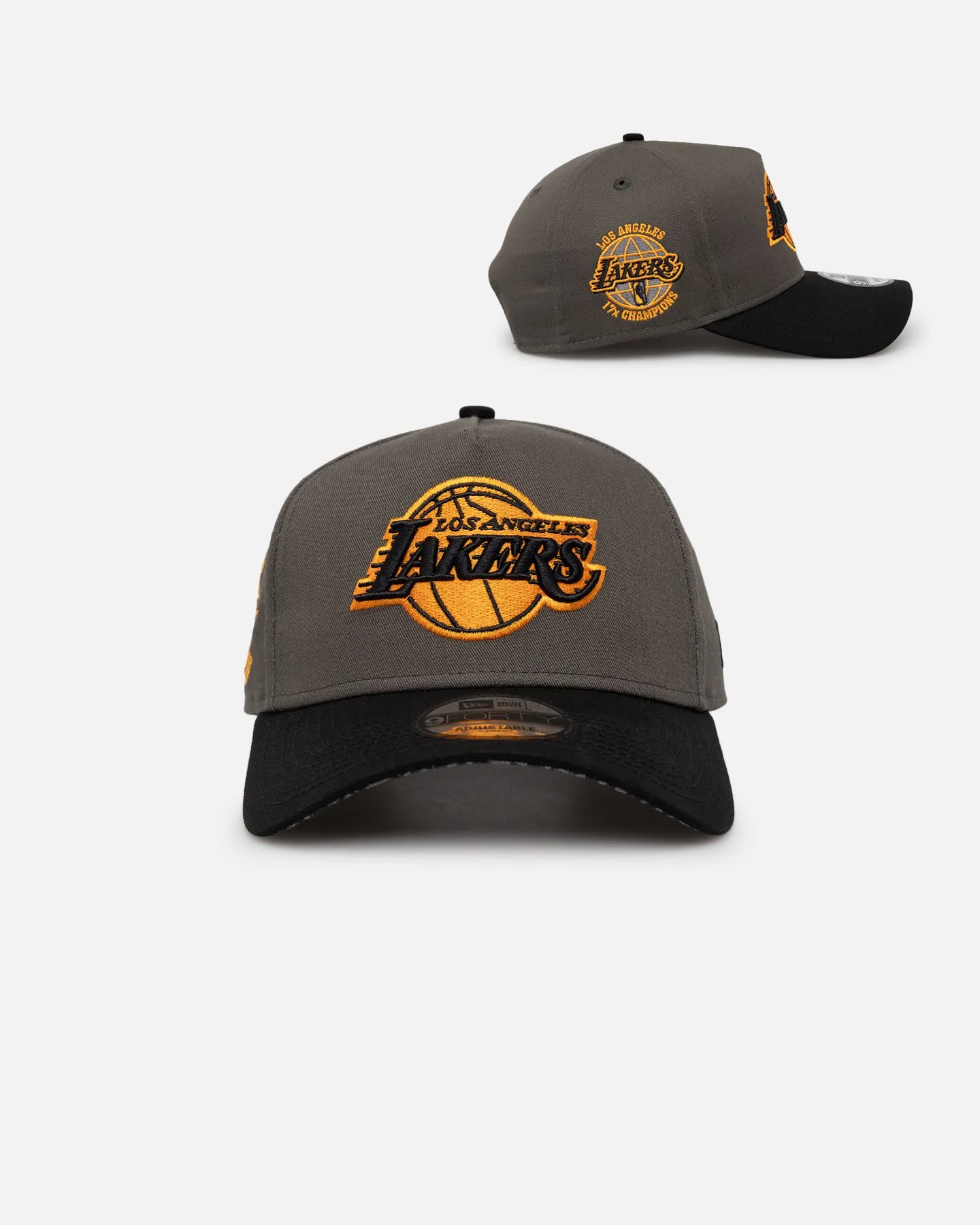 New Era Los Angeles Lakers 'Legendary Charcoal' 9FORTY A-Frame Snapback Charcoal/Black sold by Culture Kings