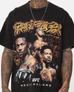 Goat Crew X UFC Kevin Holland Trailblazer Vintage T-Shirt Black Wash sold by Culture Kings