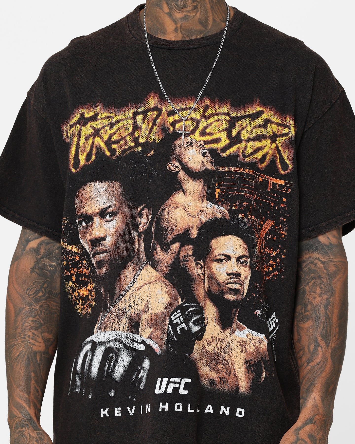 Goat Crew X UFC Kevin Holland Trailblazer Vintage T-Shirt Black Wash sold by Culture Kings product image thumbnail 4