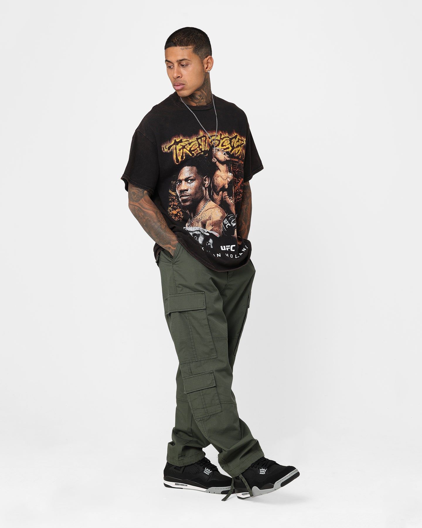 Goat Crew X UFC Kevin Holland Trailblazer Vintage T-Shirt Black Wash sold by Culture Kings product image thumbnail 3