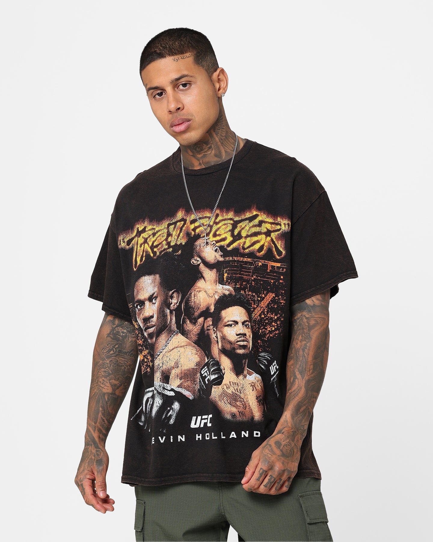Goat Crew X UFC Kevin Holland Trailblazer Vintage T-Shirt Black Wash sold by Culture Kings