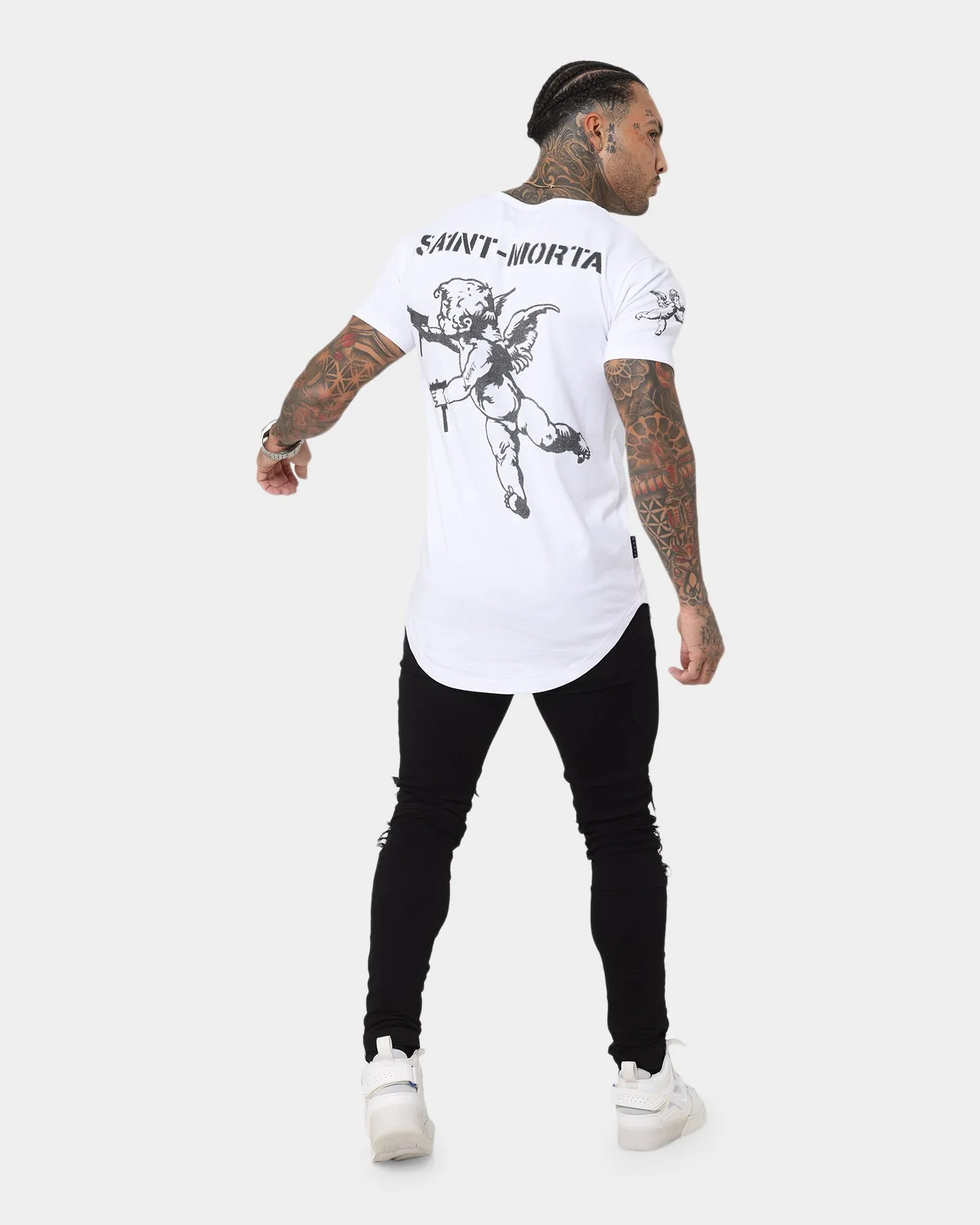 Saint Morta Lil Uzi El Duplo Short Sleeve T-Shirt White/Black sold by Culture Kings product image thumbnail 3