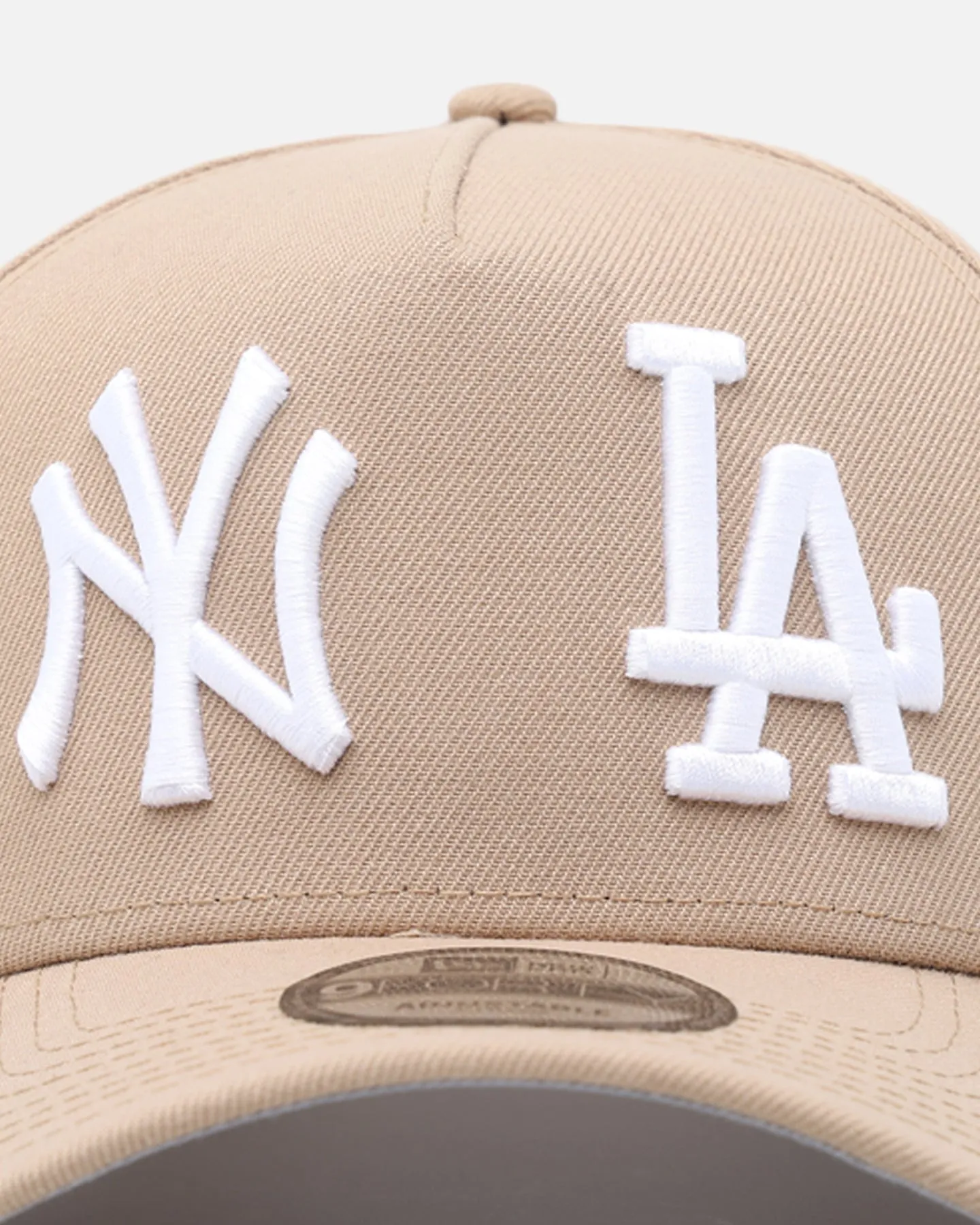 New Era New York Yankees X Los Angeles Dodgers 'Dual Logo' 9FORTY A-Frame Snapback Camel sold by Culture Kings product image thumbnail 5