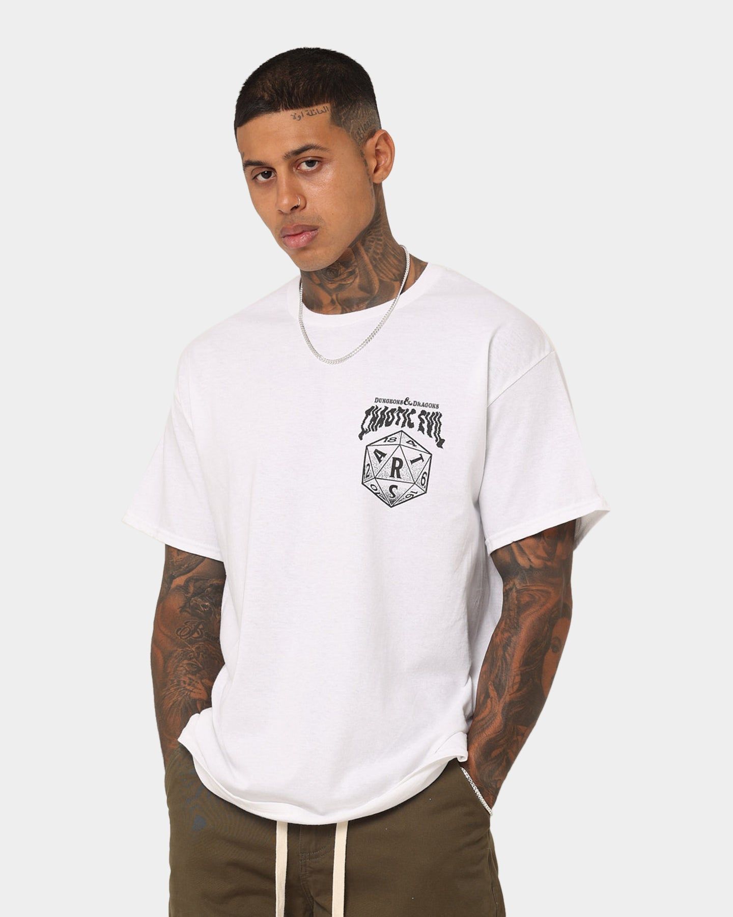 Rats Get Fat X Dungeons And Dragons Chaotic Evil T-Shirt White sold by Culture Kings product image thumbnail 2