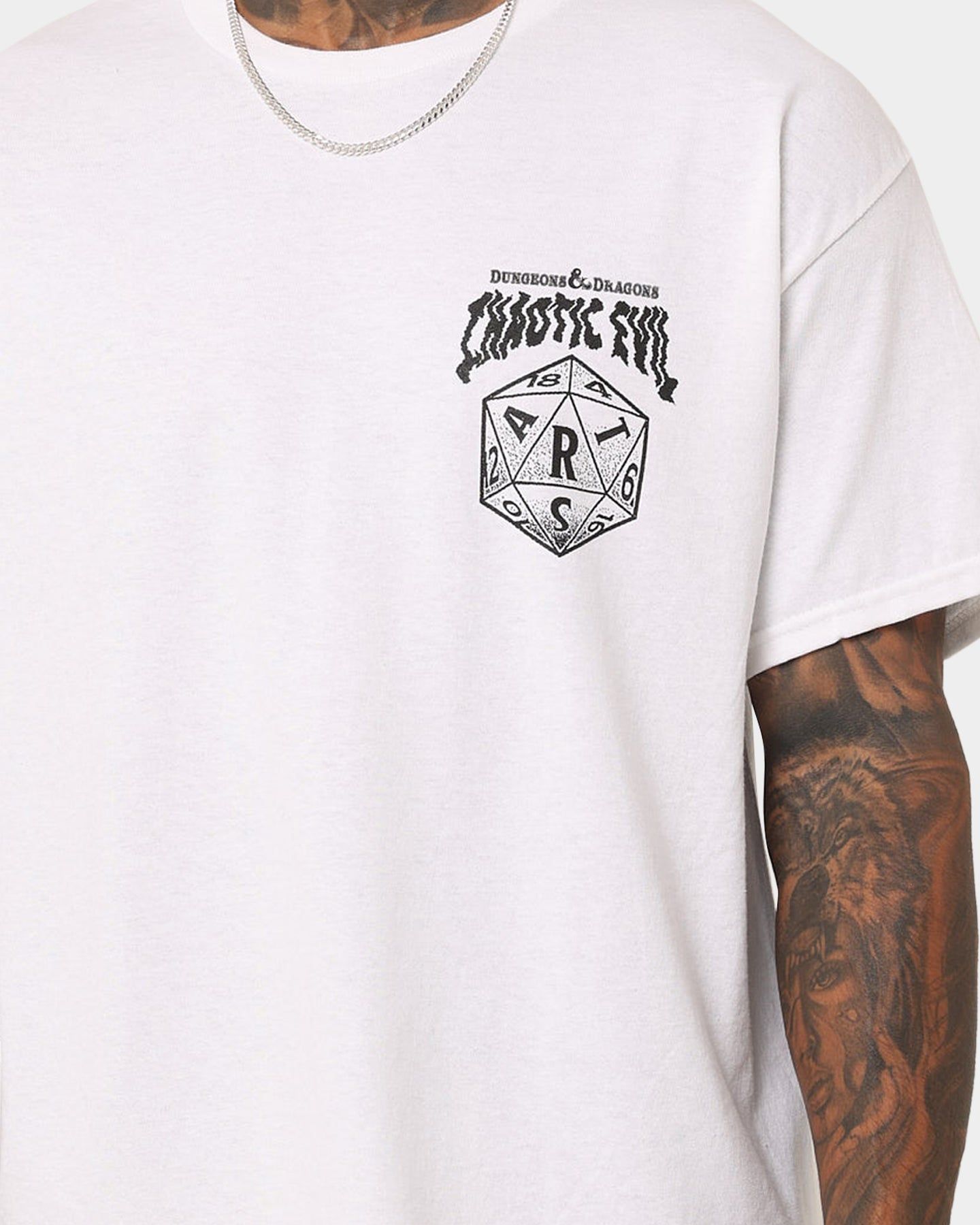Rats Get Fat X Dungeons And Dragons Chaotic Evil T-Shirt White sold by Culture Kings product image thumbnail 4