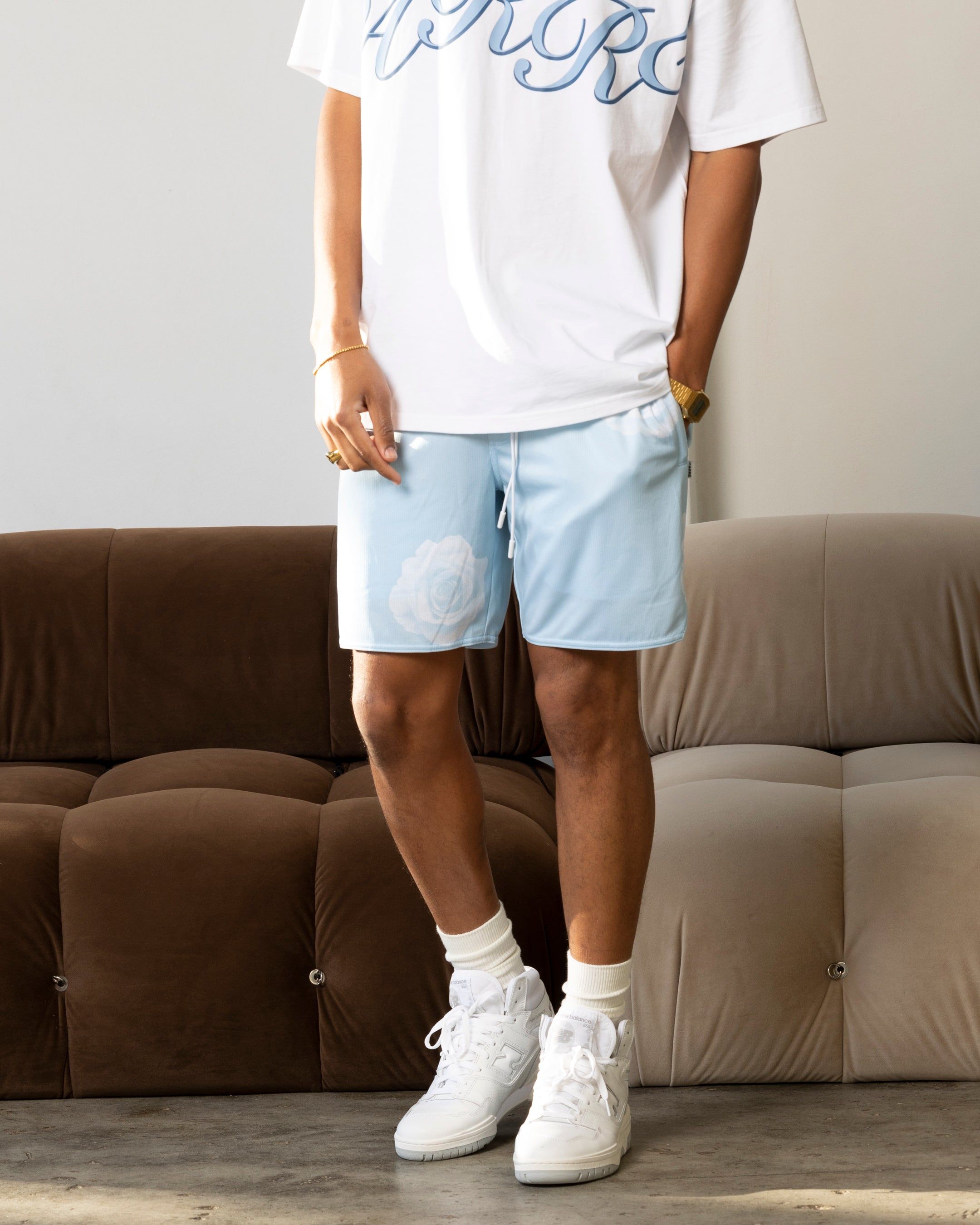 Carre Rose Bunch Mesh Shorts Light Blue sold by Culture Kings