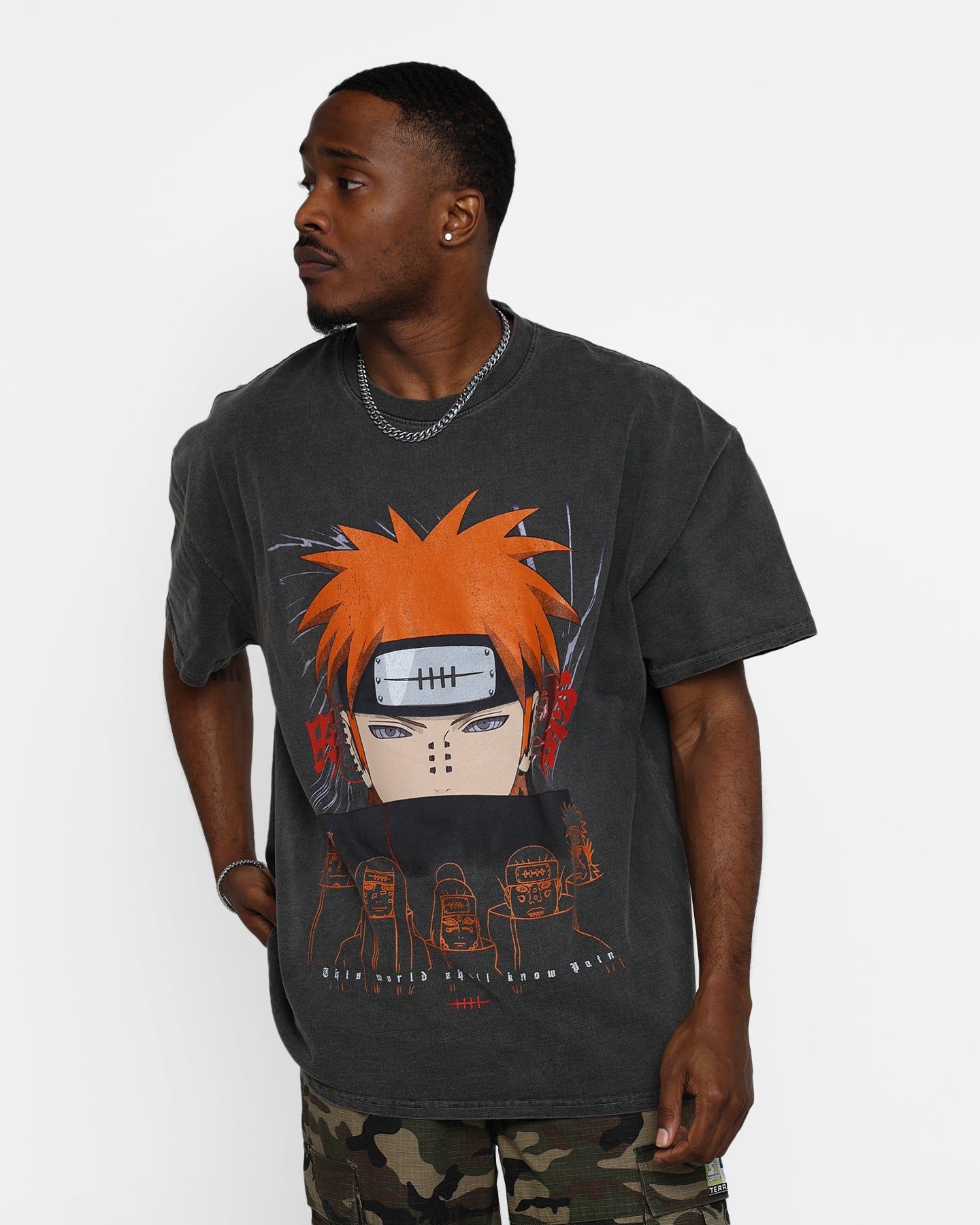 Goat Crew X Naruto Pain Heavyweight Vintage T-Shirt Black Wash sold by Culture Kings