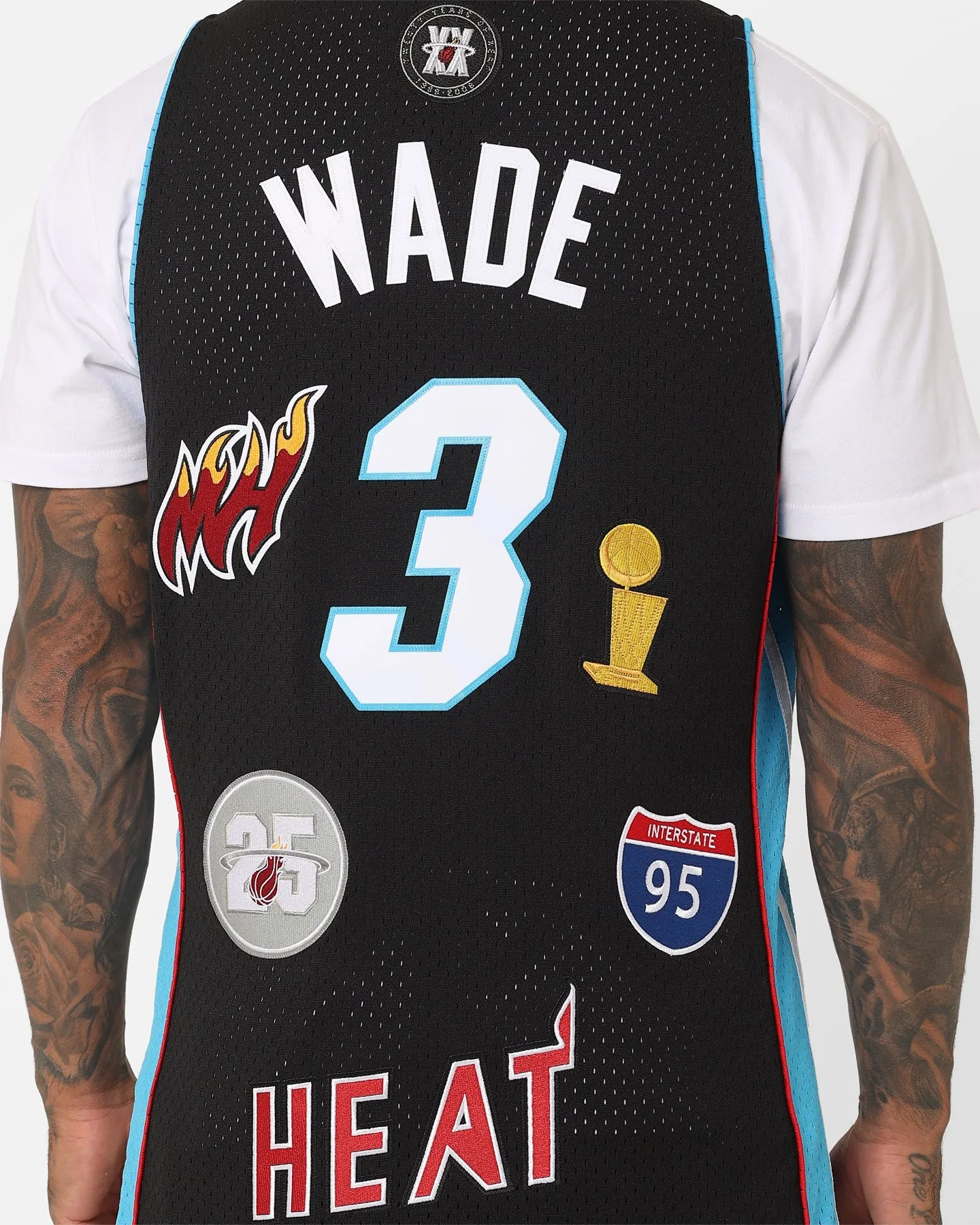 Mitchell & Ness Miami Heat Dwyane Wade Hi-Way Swing Jersey Black sold by Culture Kings product image thumbnail 4