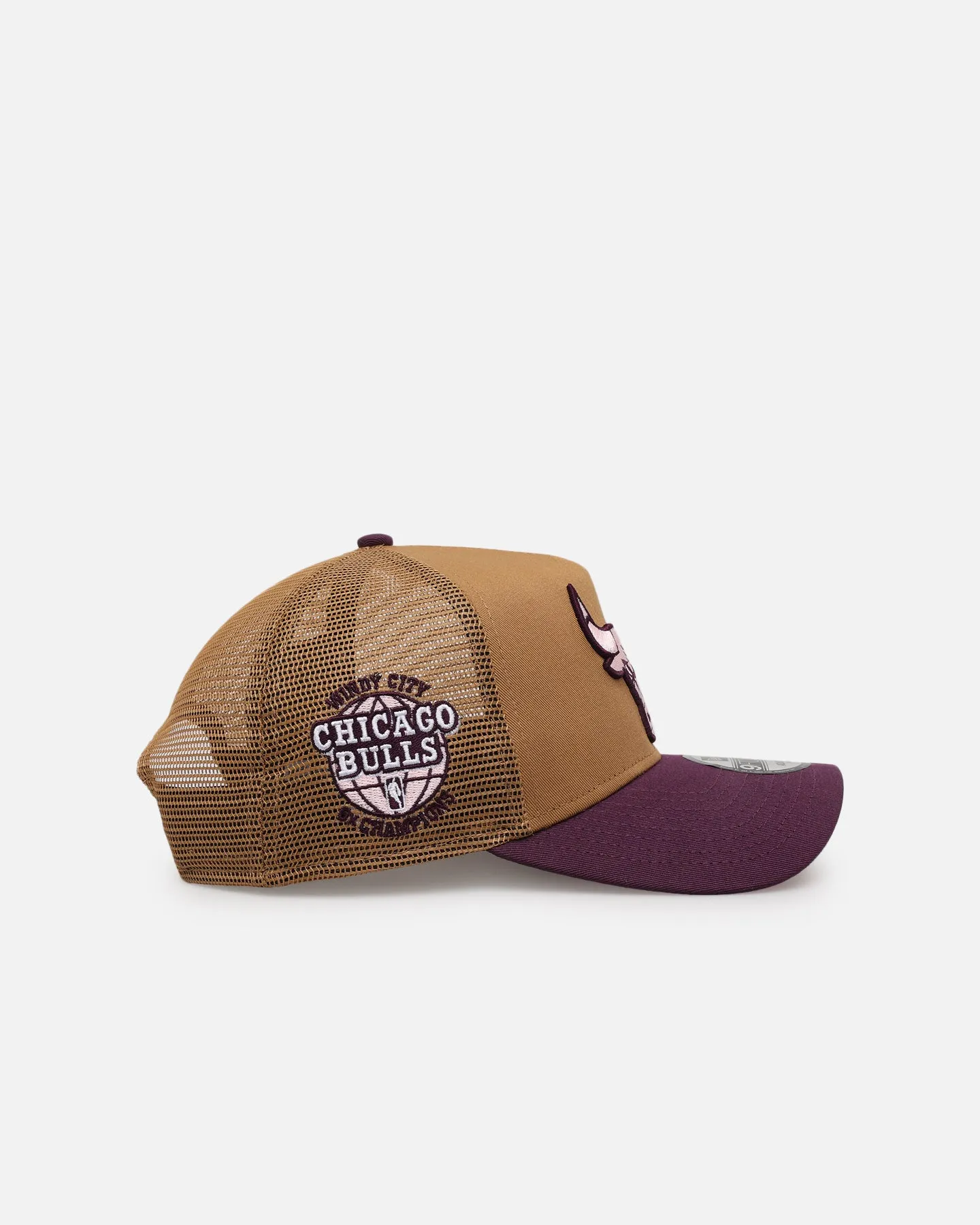 New Era Chicago Bulls 'Rustic Rose' 9FORTY A-Frame Trucker Snapback Wheat sold by Culture Kings product image thumbnail 3