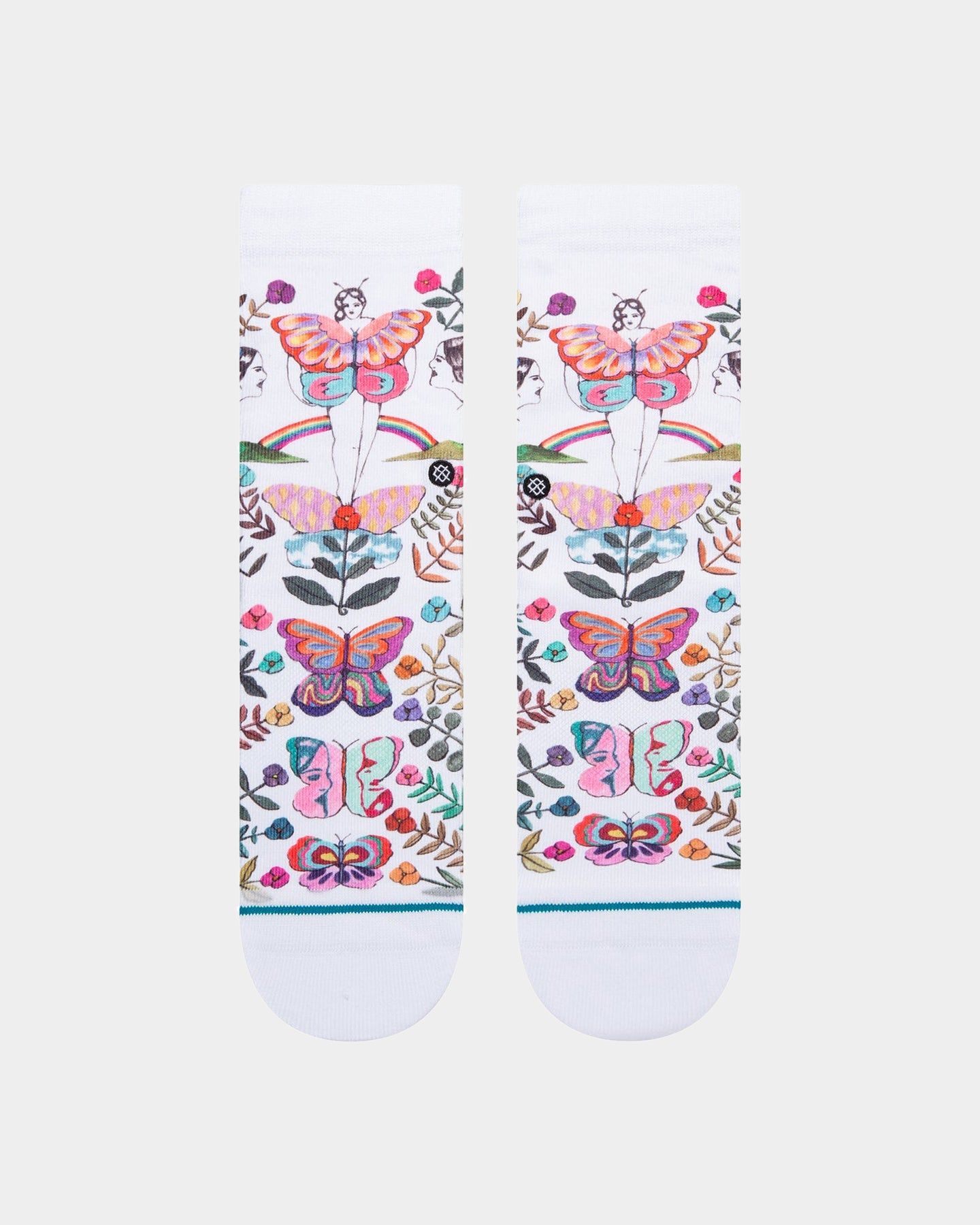 Stance Women's The Garden Of Growth Socks White sold by Culture Kings