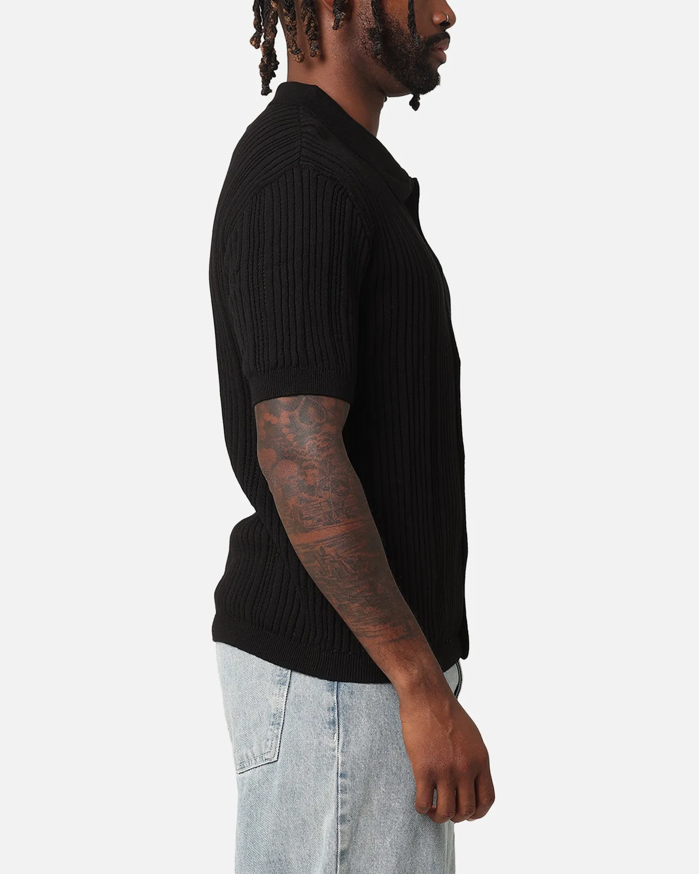 XXIII Elliot Knit Button Up Shirt Black sold by Culture Kings product image thumbnail 4