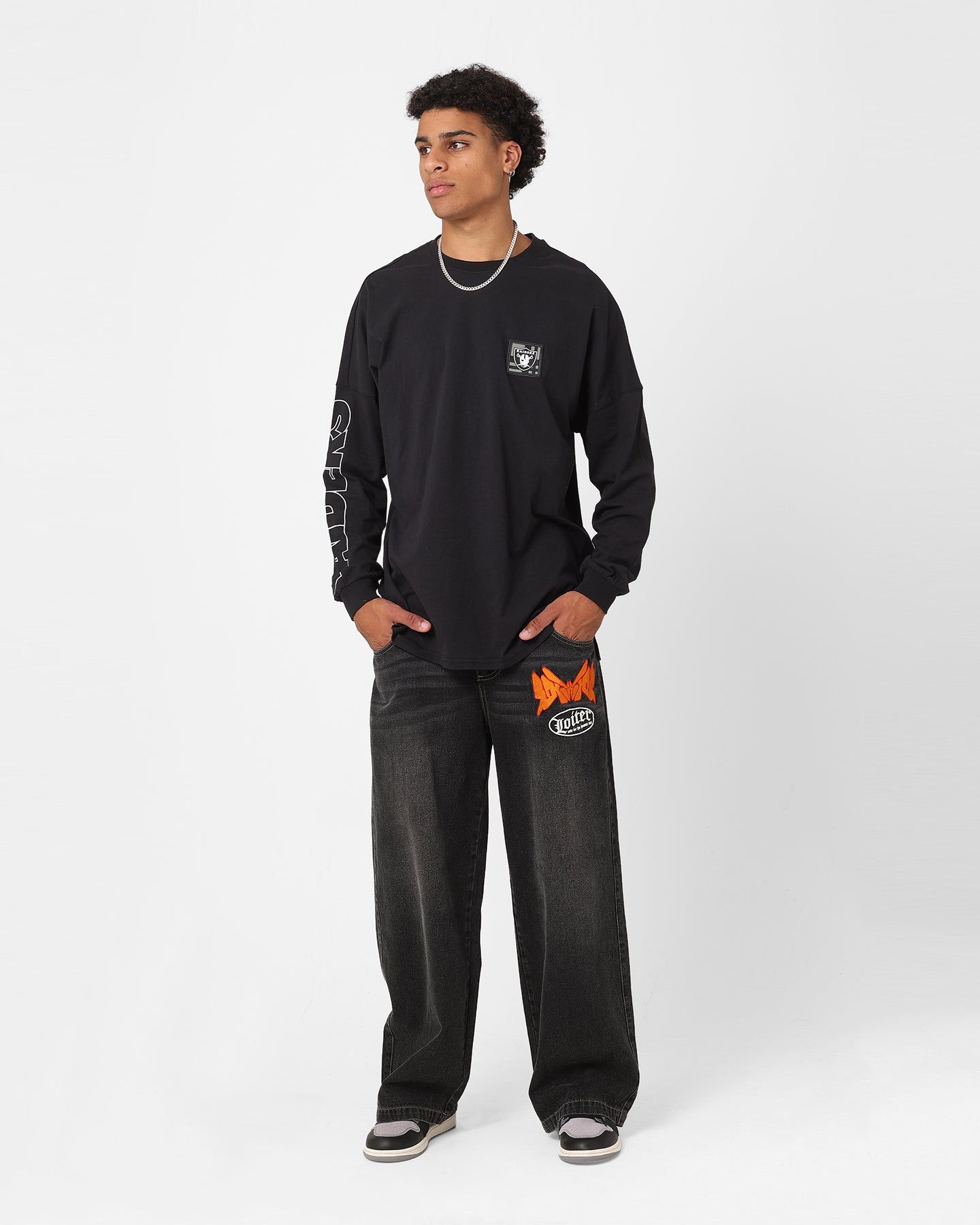 Majestic Athletic Las Vegas Raiders Checker Badge Long Sleeve T-Shirt Faded Black sold by Culture Kings product image thumbnail 2