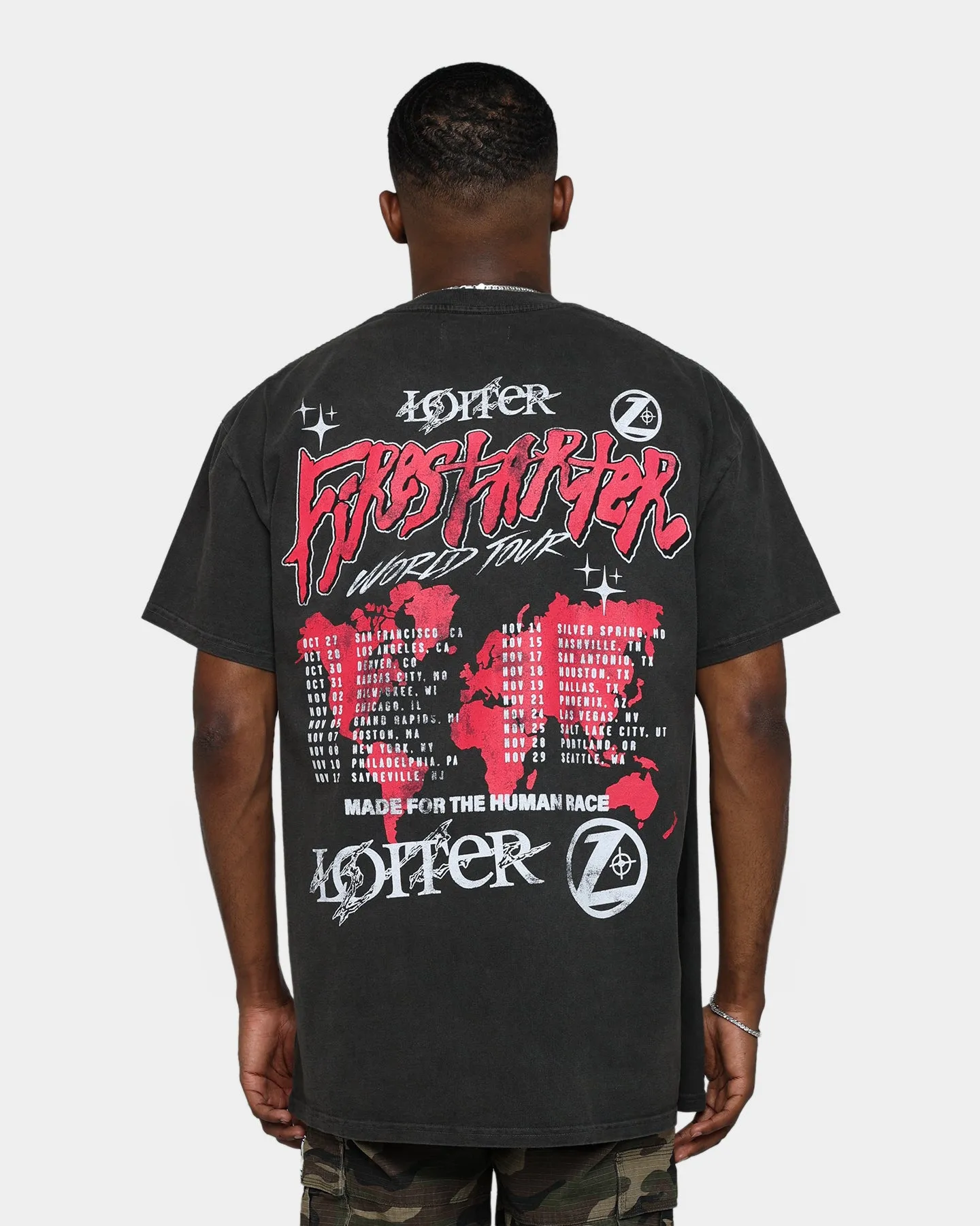 Loiter Firestarter Tour Ultra Premium Vintage T-Shirt Black Wash sold by Culture Kings product image thumbnail 5