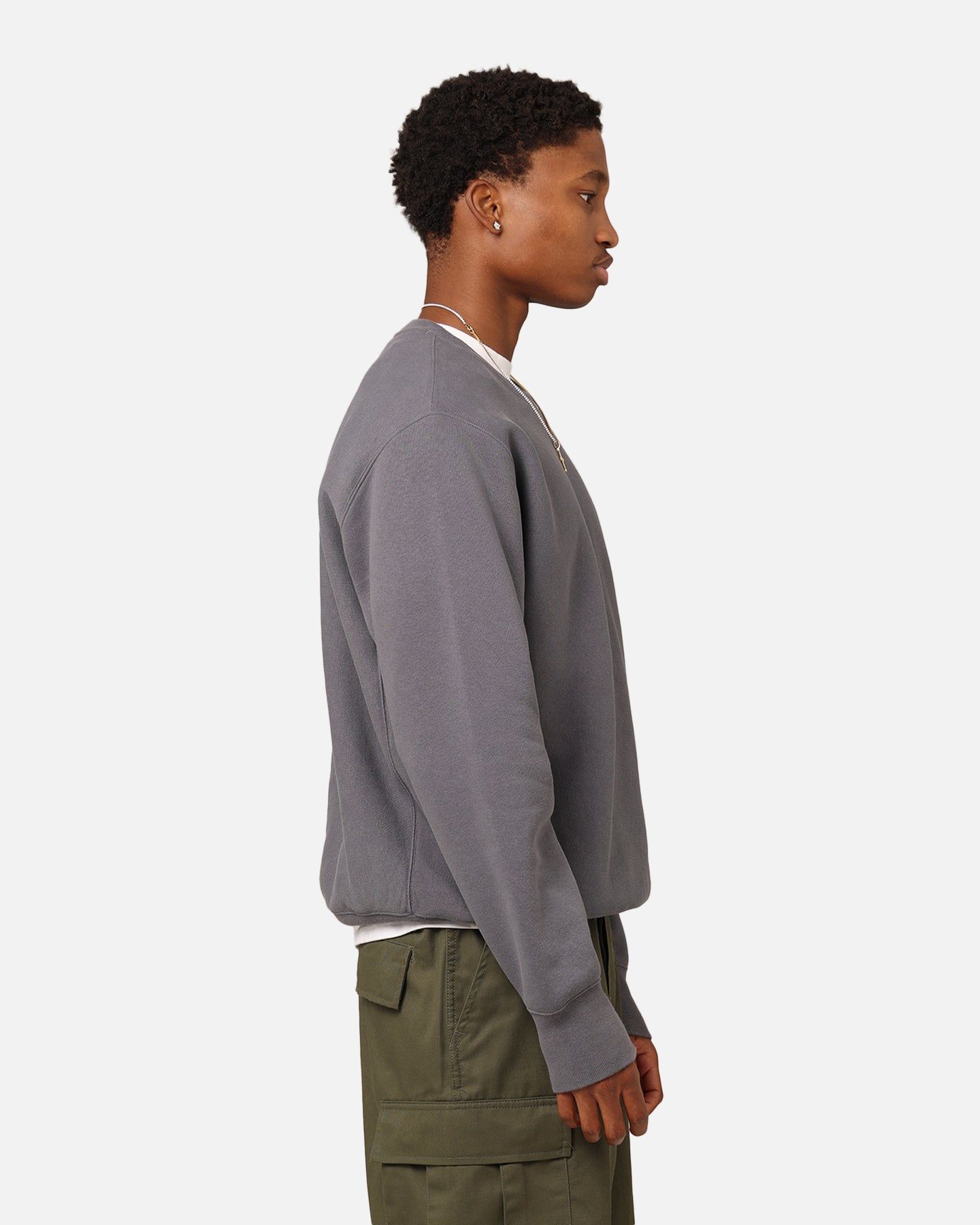 Champion Reverse Weave Small C Crewneck Grey Ocean sold by Culture Kings product image thumbnail 5