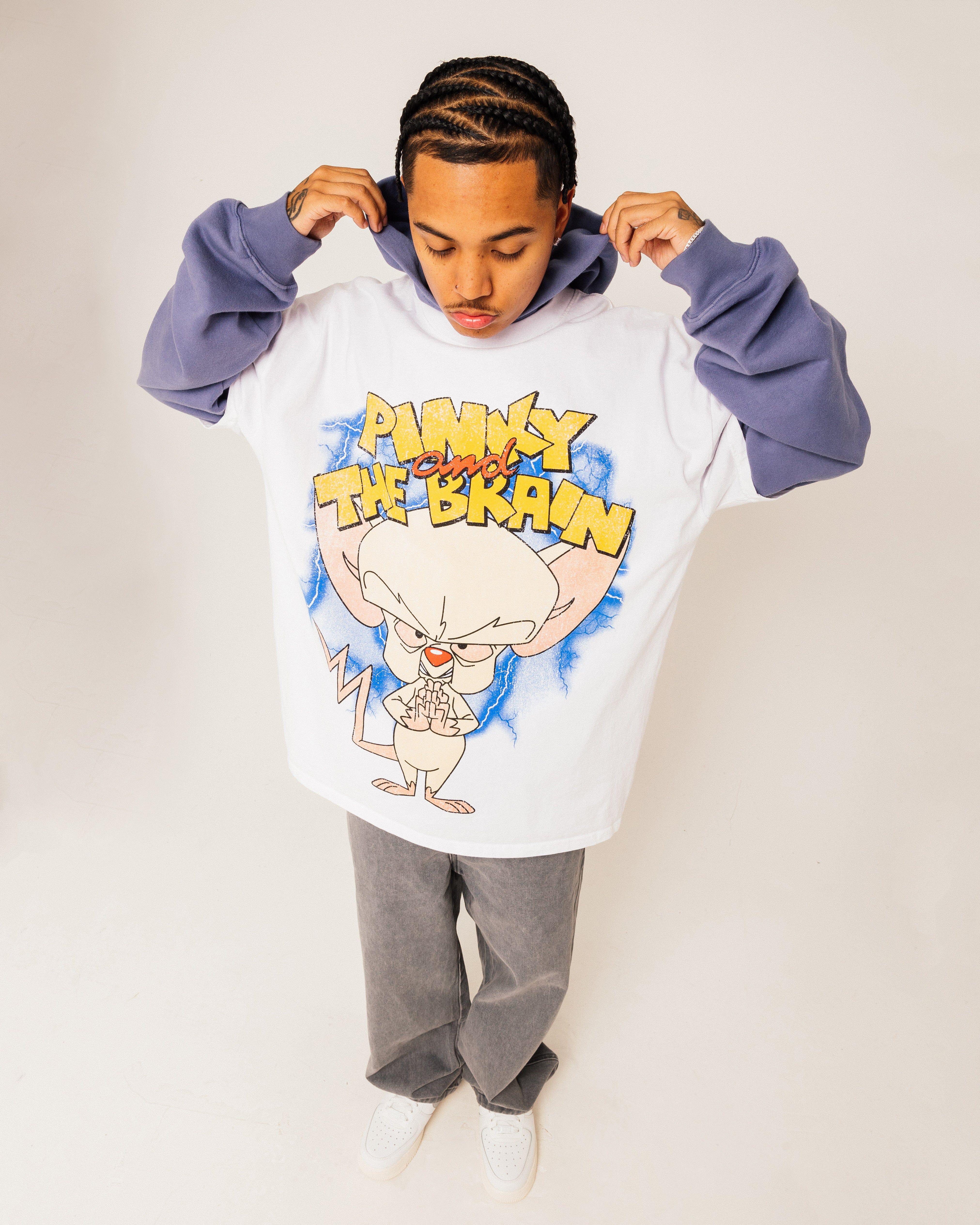 American Thrift X Cartoon Network Pinky & The Brain Heavyweight Vintage T-Shirt White sold by Culture Kings product image thumbnail 2