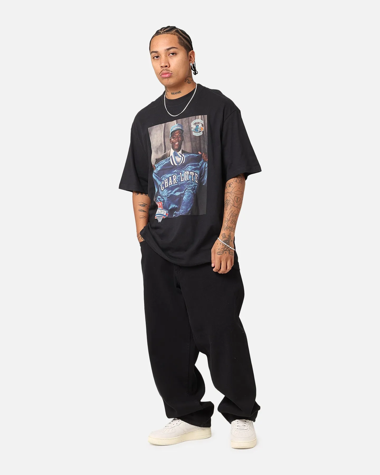 Mitchell & Ness Charlotte Hornets 1991 NBA Draft T-Shirt Faded Black sold by Culture Kings product image thumbnail 2