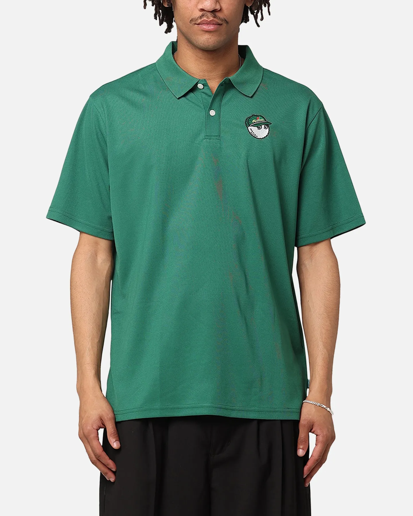 Malbon Pimento Performance Pique Polo Shirt Kelly Green sold by Culture Kings