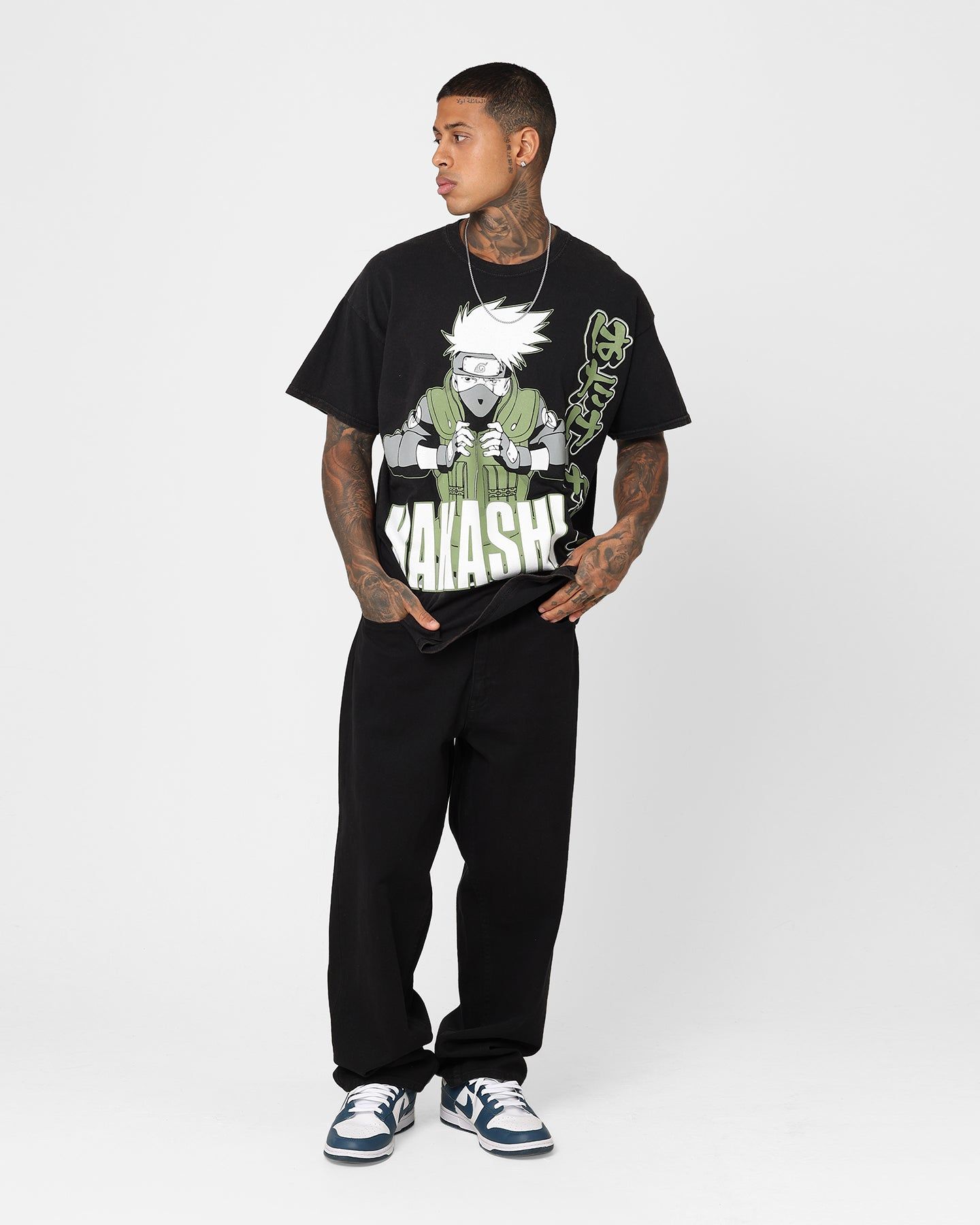 Goat Crew X Naruto Kakashi Vintage T-Shirt Black Wash sold by Culture Kings product image thumbnail 2