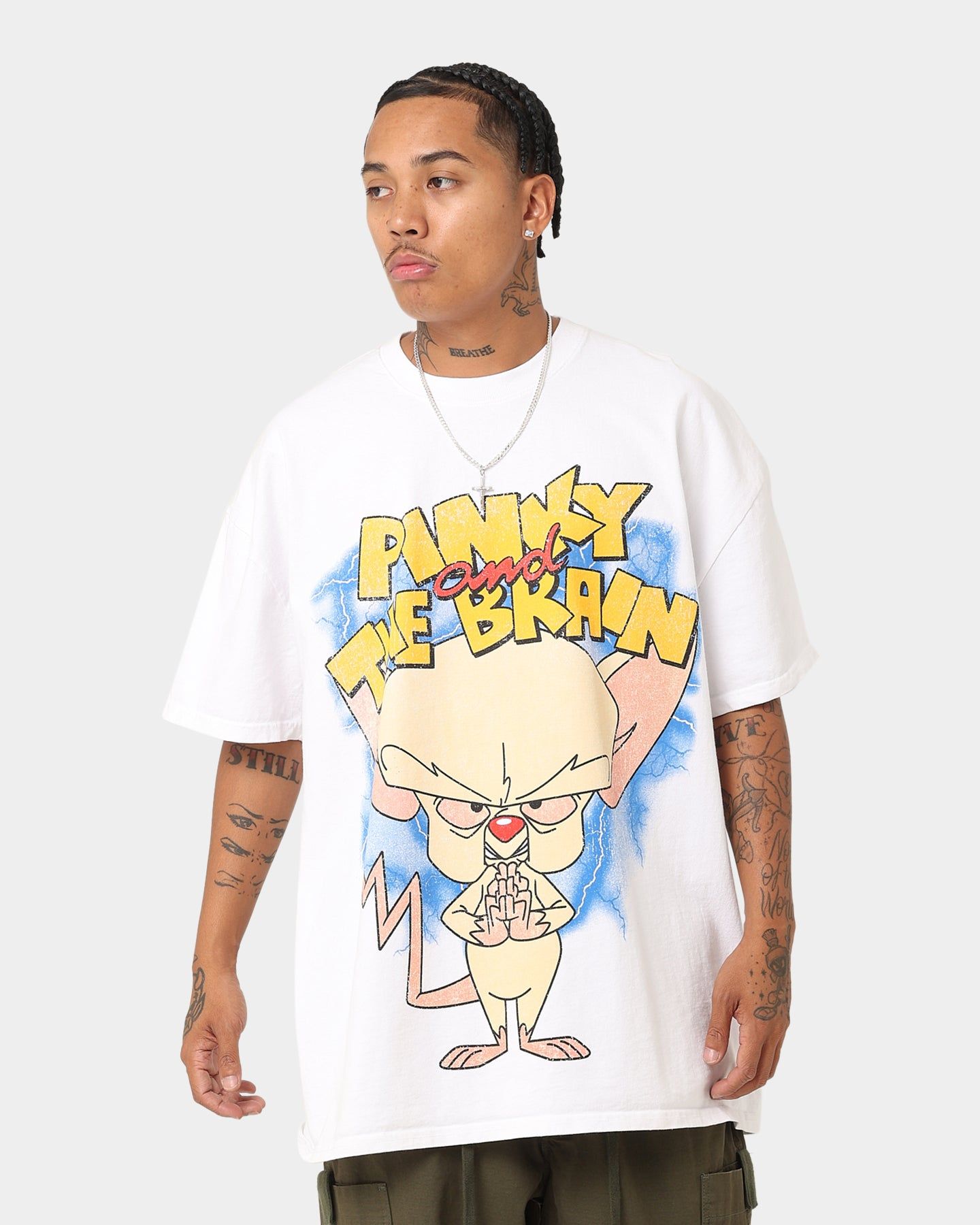 American Thrift X Cartoon Network Pinky & The Brain Heavyweight Vintage T-Shirt White sold by Culture Kings product image thumbnail 3