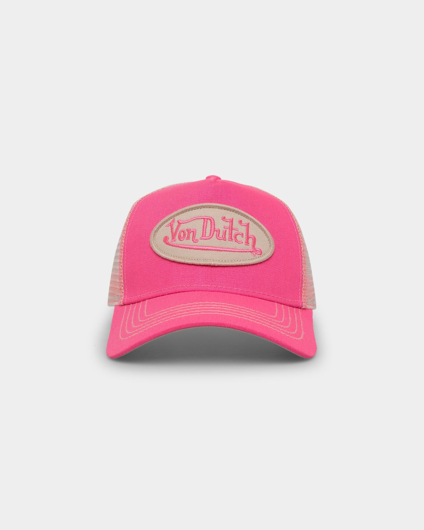 Von Dutch Pink Khaki Cream Trucker Snapback Pink/Khaki sold by Culture Kings