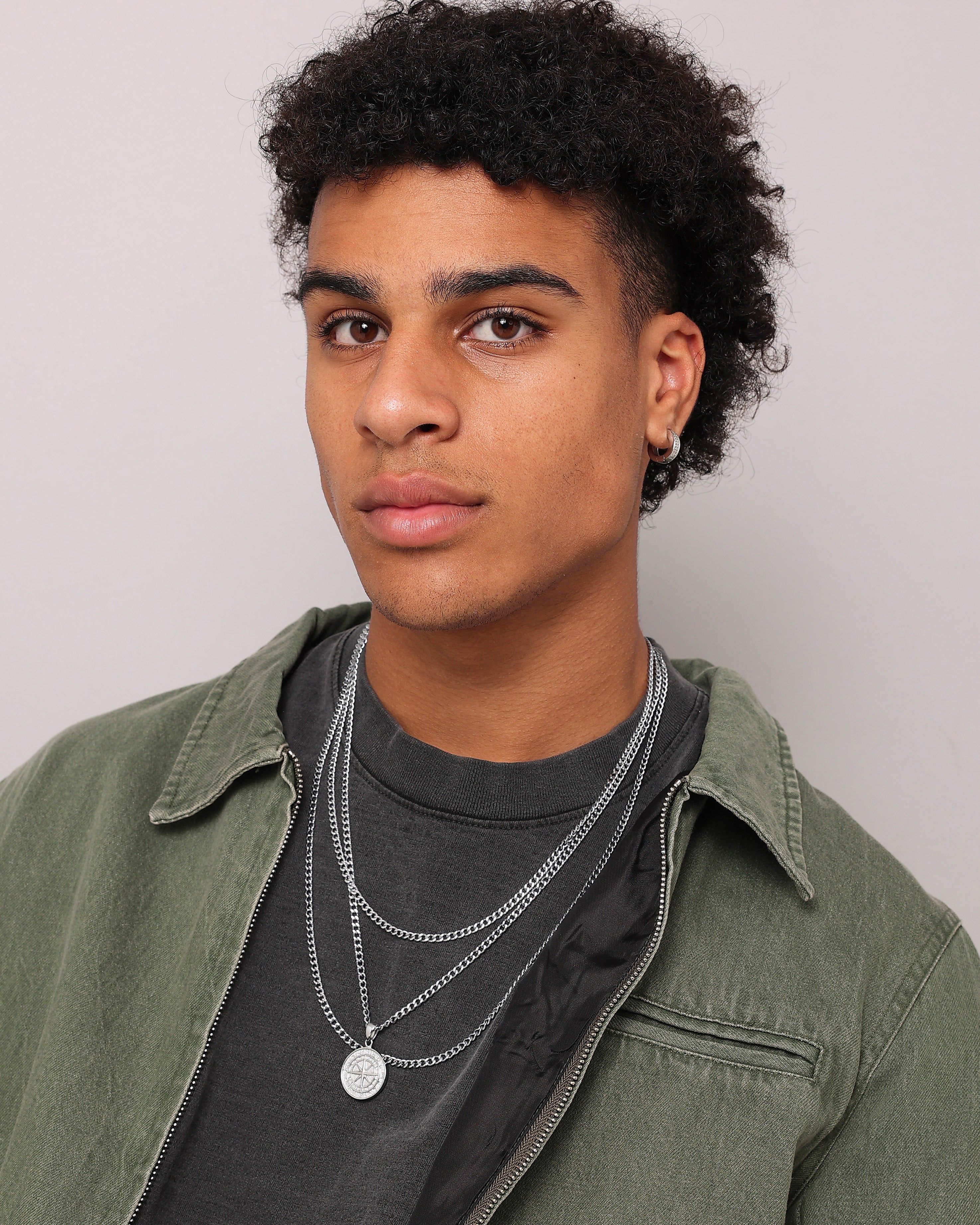 NXS Compass Necklace Set White Gold sold by Culture Kings product image thumbnail 3