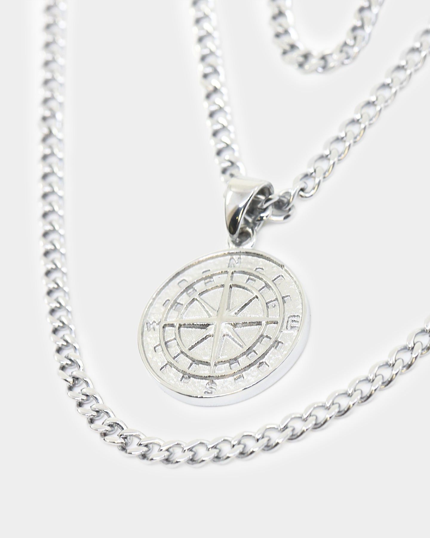 NXS Compass Necklace Set White Gold sold by Culture Kings product image thumbnail 5