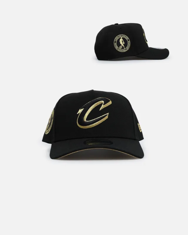 New Era Cleveland Caveliers 'NBA Gold Links' 9FORTY A-Frame Snapback Black/Gold sold by Culture Kings