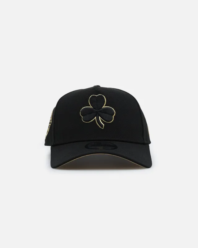 NEW ERA ☆ 'NBA Black & Gold Embroidery' 9FORTY A-Frame New Era Brooklyn Nets 'NBA Gold Links' 9FORTY A-Frame