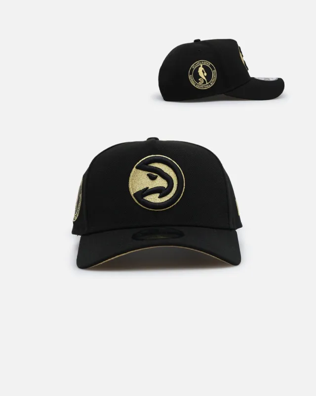 New Era Atlanta Hawks 'NBA Gold Links' 9FORTY A-Frame Snapback Black/Gold sold by Culture Kings