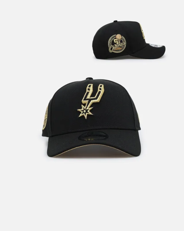 New Era San Antonio Spurs 'NBA Gold Links' 9FORTY A-Frame Snapback Black/Gold sold by Culture Kings