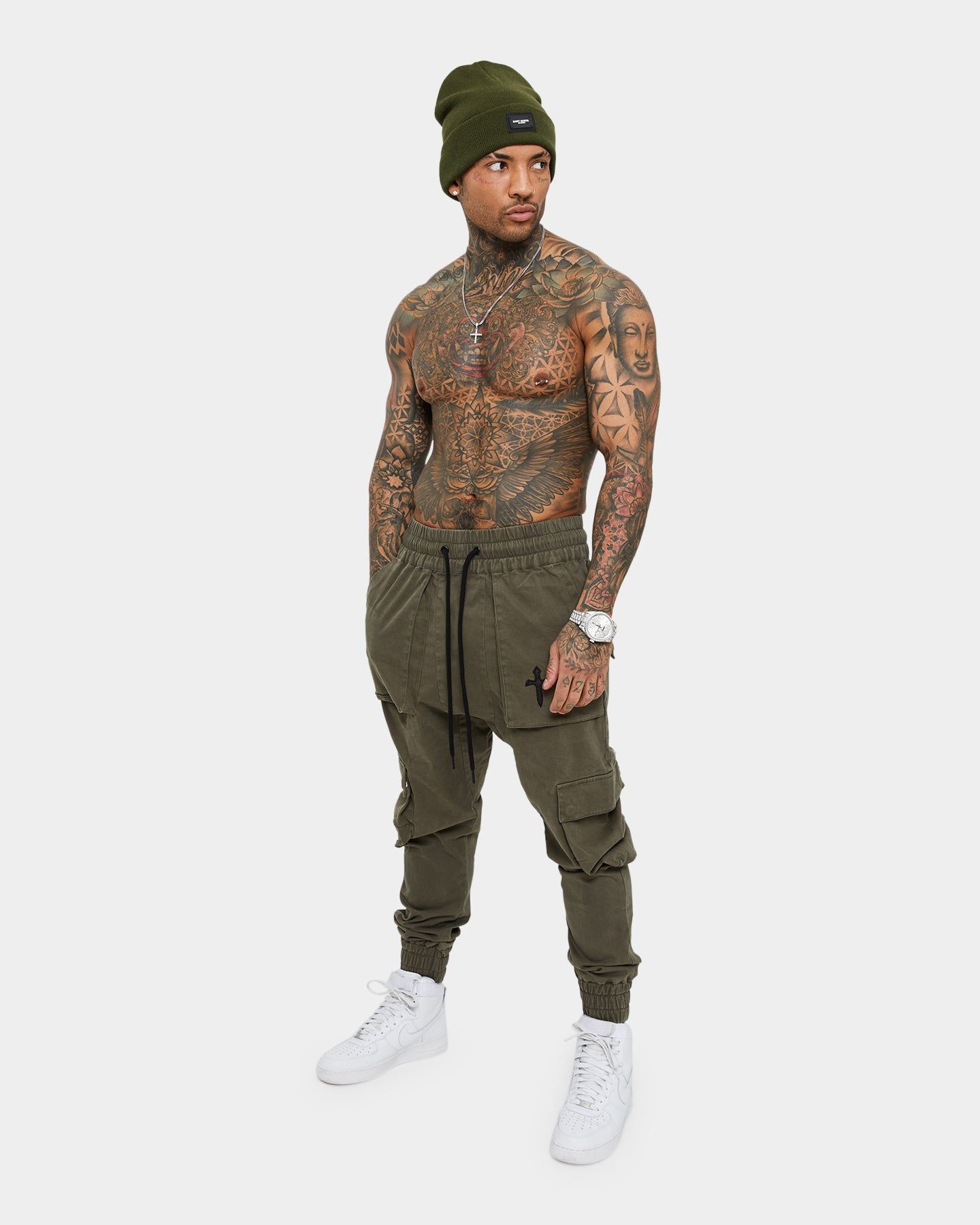 Saint Morta Day of the Dead Joggers Army Green sold by Culture Kings product image thumbnail 2