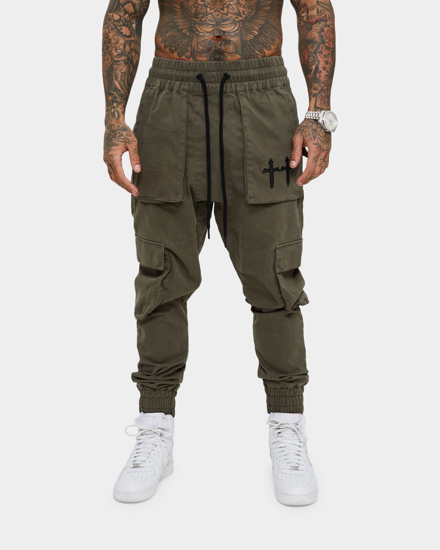 Saint Morta Day of the Dead Joggers Army Green sold by Culture Kings product image thumbnail 3