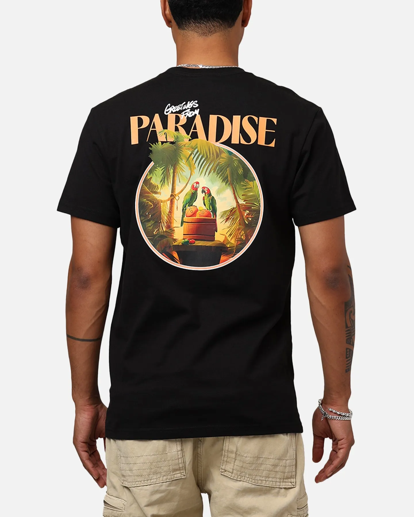 Overtime Paradise Parrots T-Shirt Black sold by Culture Kings