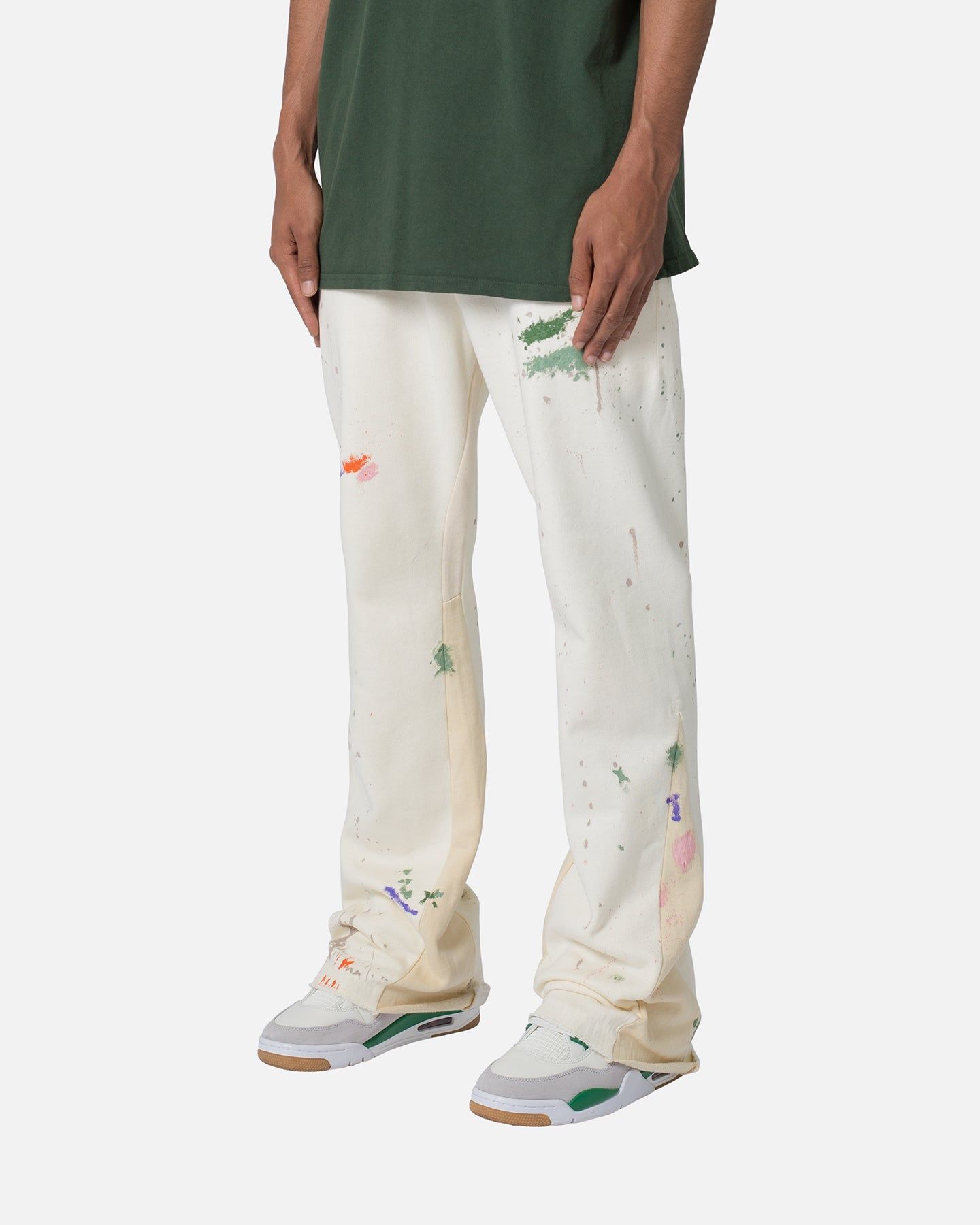 MNML Contrast Bootcut Sweatpants Off White sold by Culture Kings product image thumbnail 2