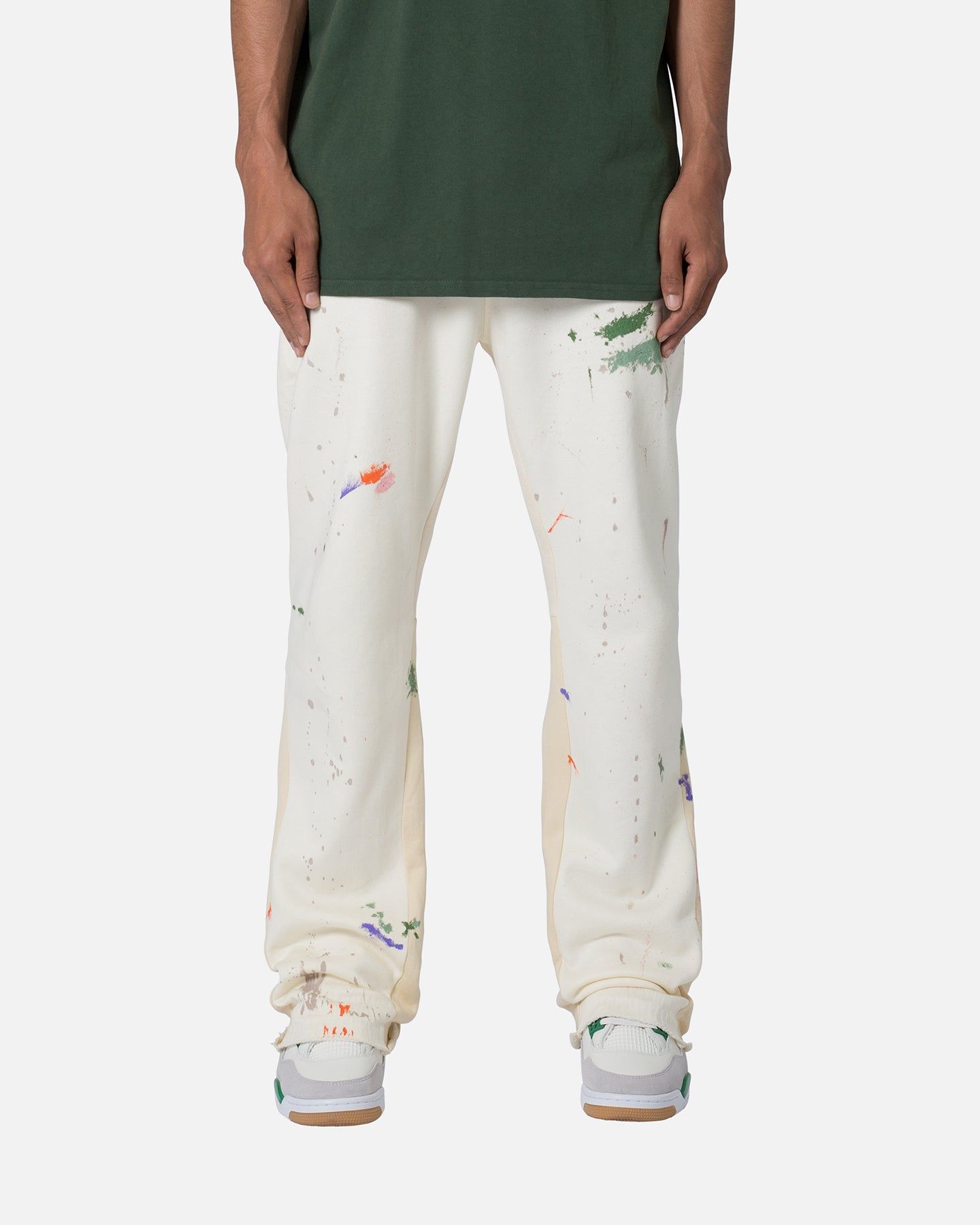 MNML Contrast Bootcut Sweatpants Off White sold by Culture Kings