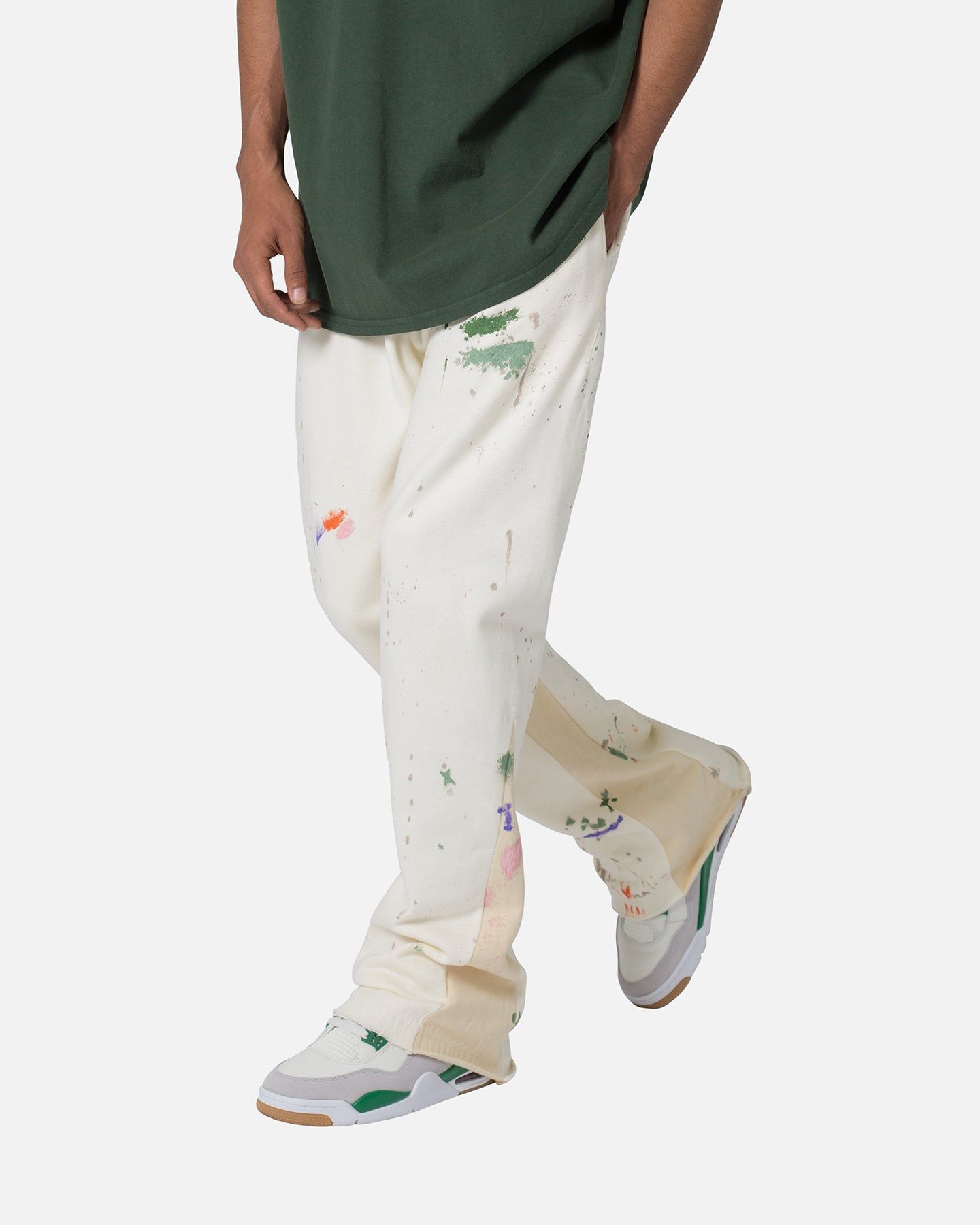 MNML Contrast Bootcut Sweatpants Off White sold by Culture Kings product image thumbnail 5