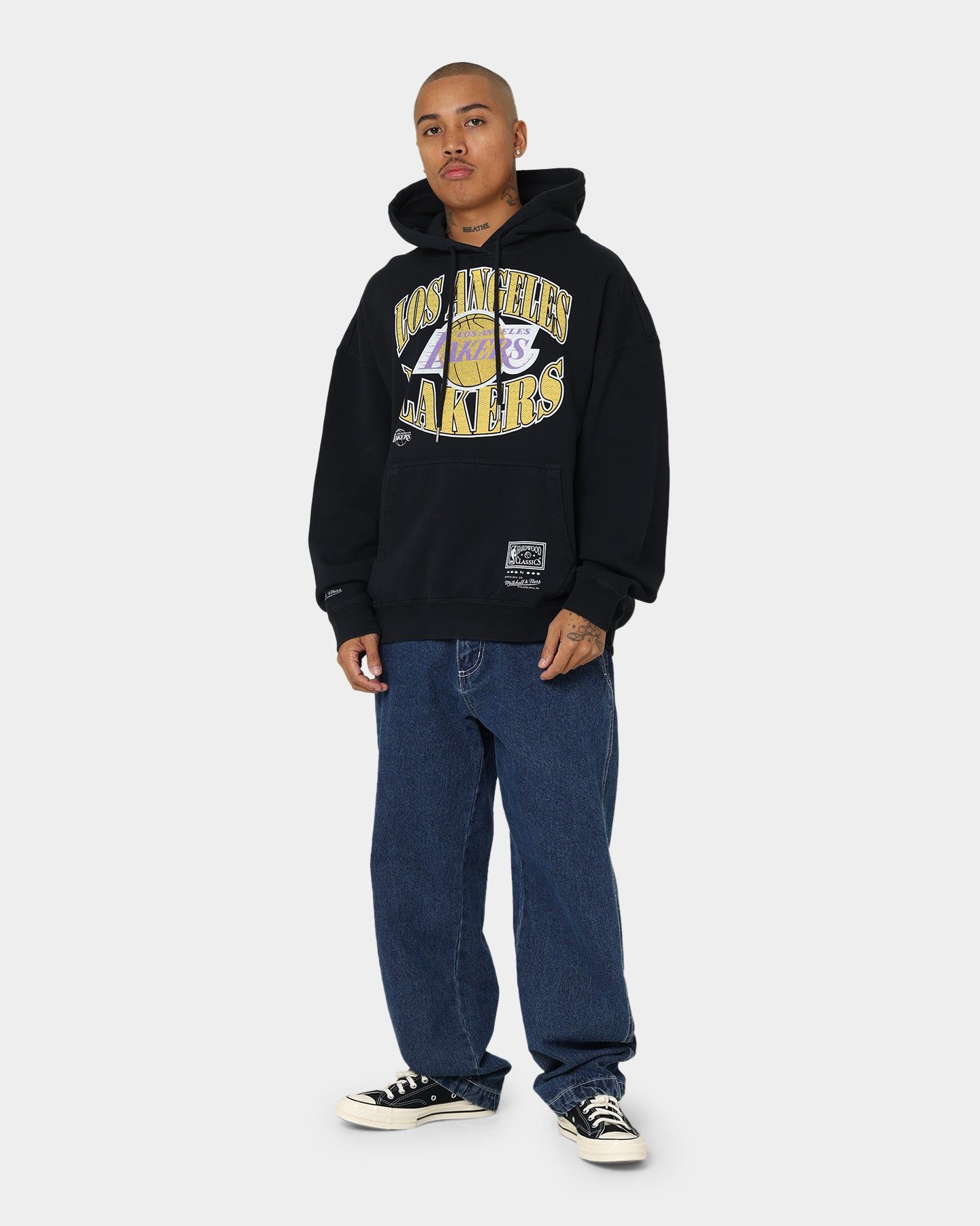 Mitchell & Ness Los Angeles Lakers Point Guard Hoodie Faded Black sold by Culture Kings product image thumbnail 2