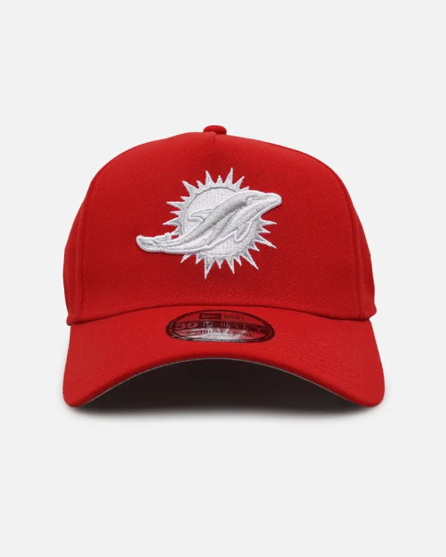 New Era Miami Dolphins "Scarlet White" 39THIRTY  A-Frame Stretch Fit Scarlet/White sold by Culture Kings