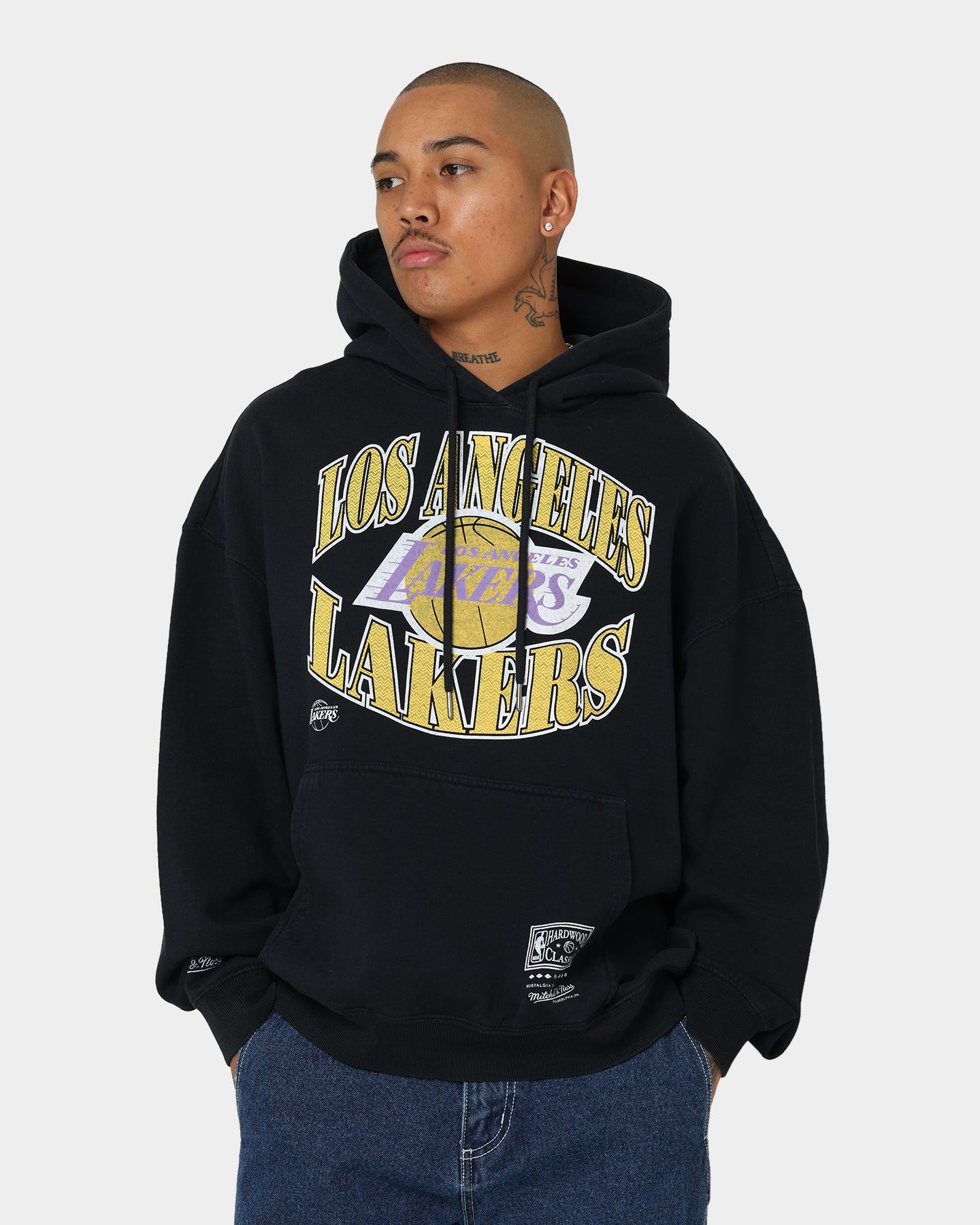 Mitchell & Ness Los Angeles Lakers Point Guard Hoodie Faded Black sold by Culture Kings