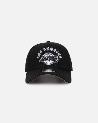 New Era Los Angeles Lakers 'Gothic Arch' 9FORTY A-Frame Snapback Black/White sold by Culture Kings