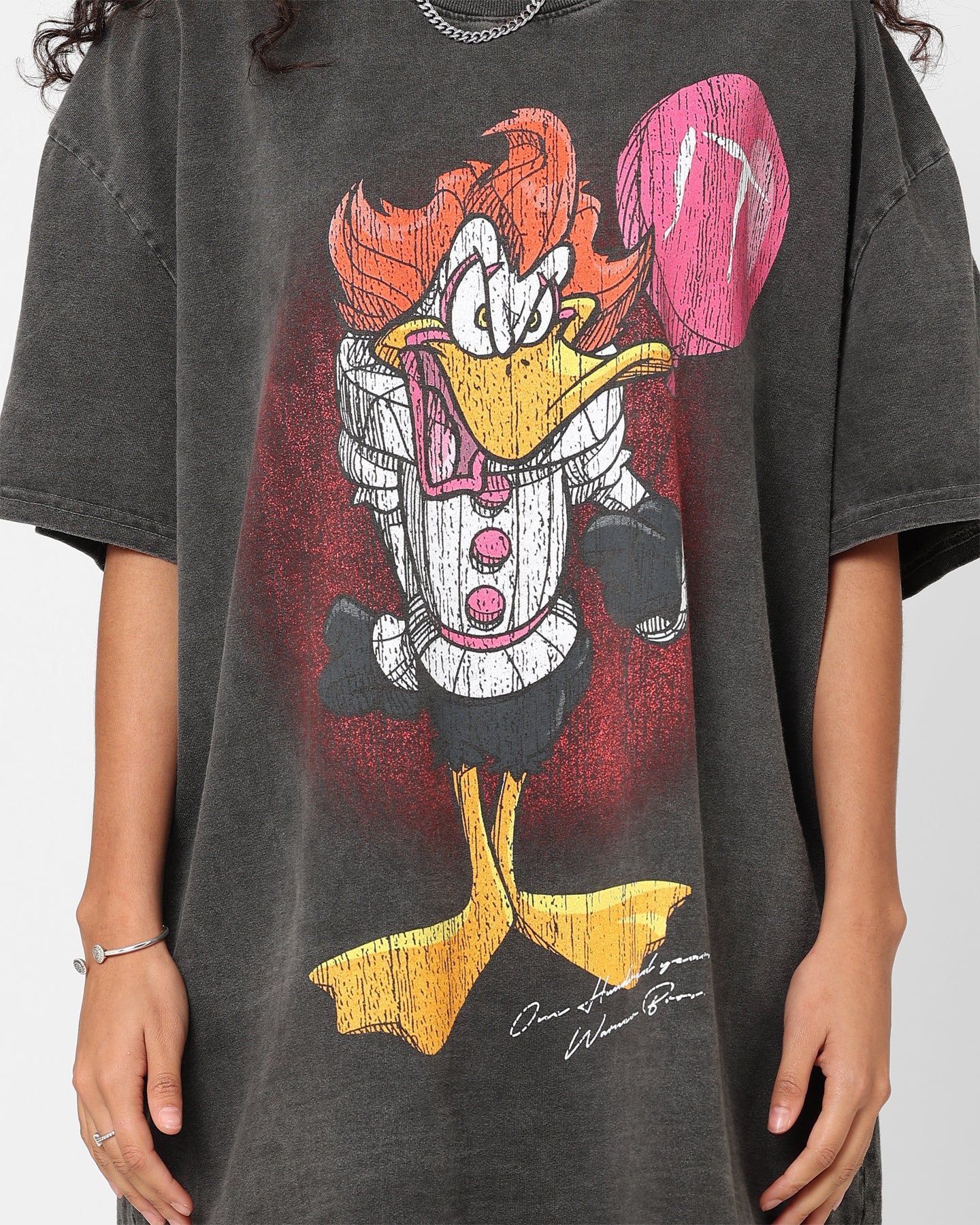 American Thrift X Warner Bros. Daffywise Heavyweight Vintage T-Shirt Black Wash sold by Culture Kings product image thumbnail 3