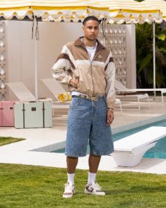 Loiter Axel Track Jacket Brown/Tan sold by Culture Kings