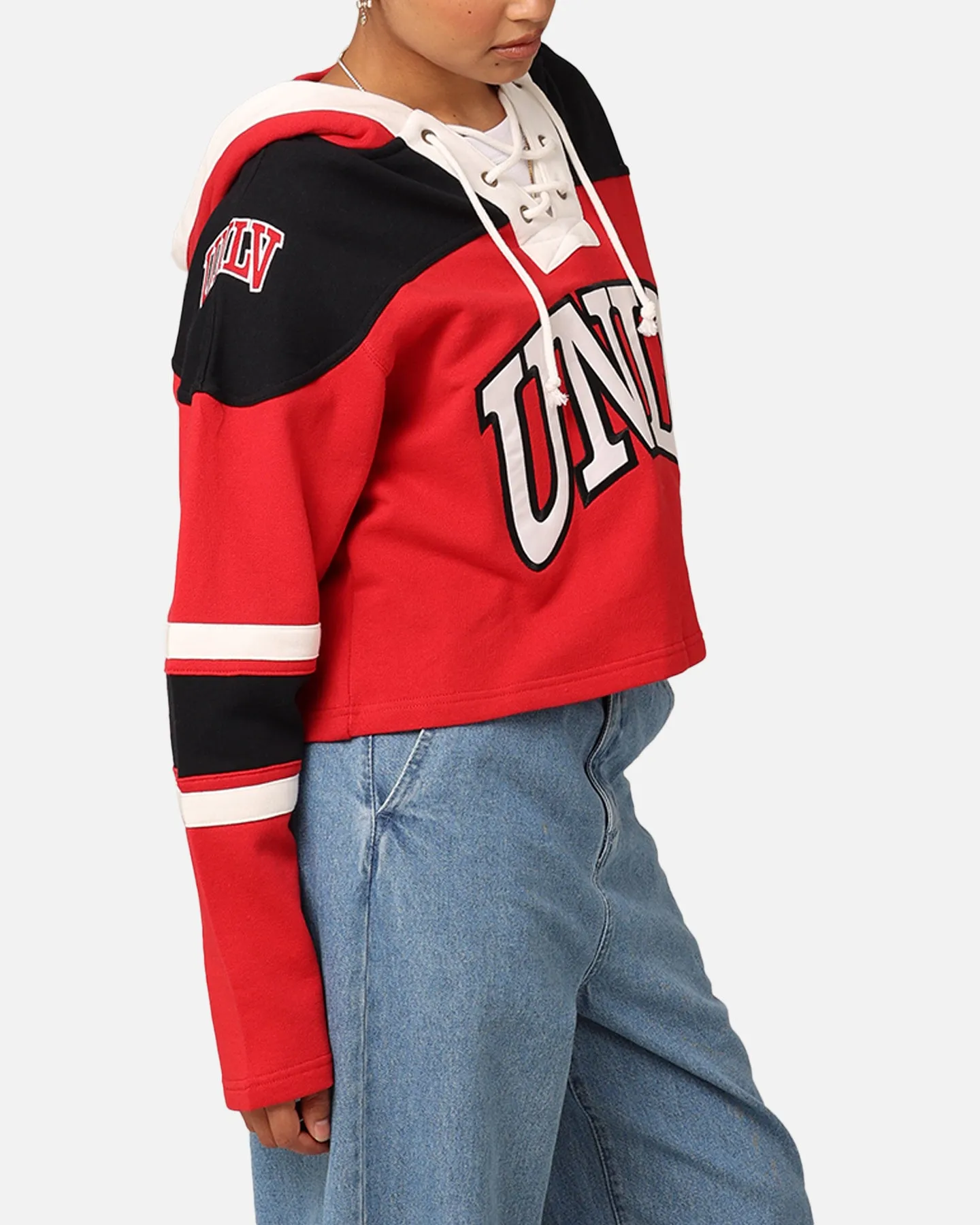 47 Brand Women's University Of Las Vegas Cropped Lacer Hoodie Red sold by Culture Kings product image thumbnail 4