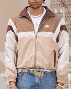 Loiter Axel Track Jacket Brown/Tan sold by Culture Kings