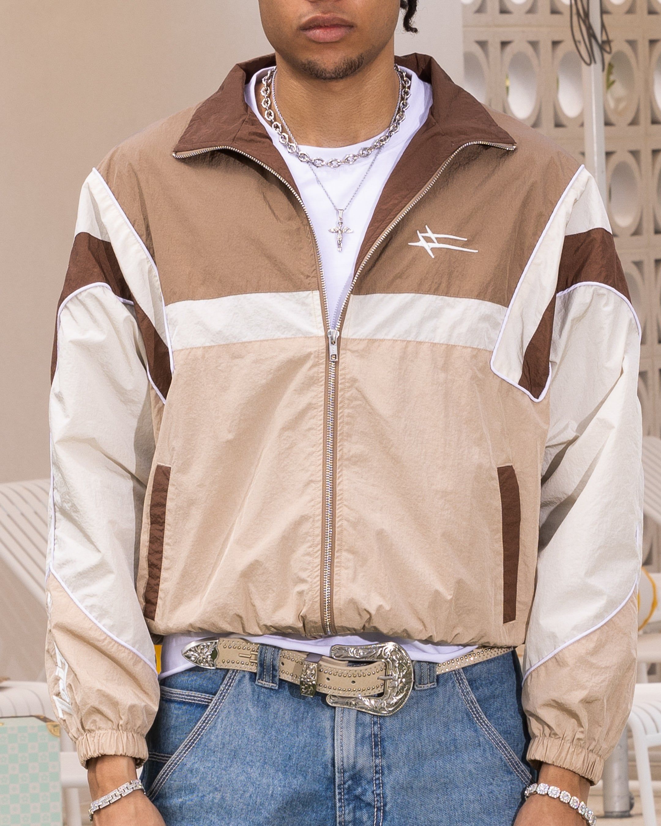Loiter Axel Track Jacket Brown/Tan sold by Culture Kings product image thumbnail 4