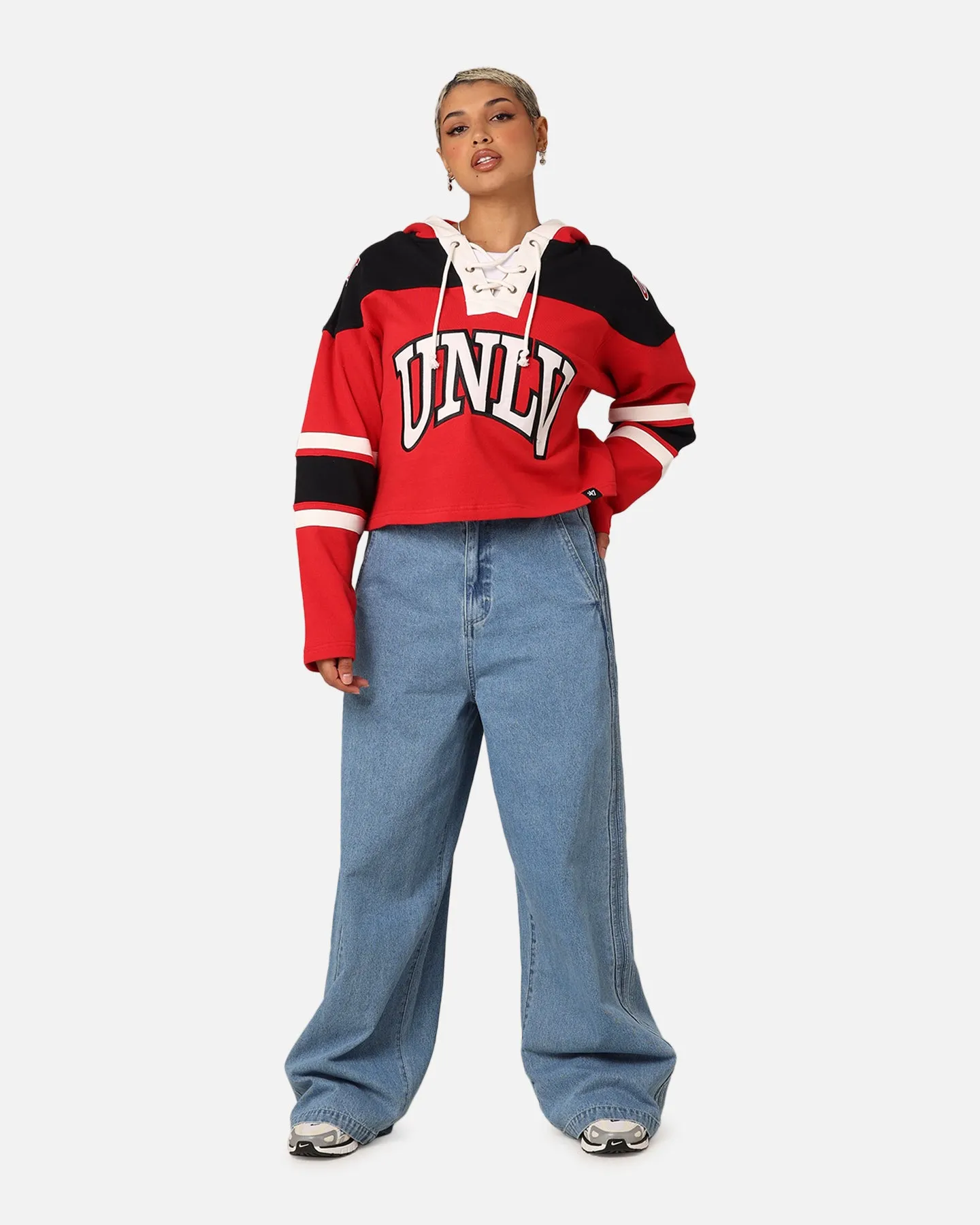 47 Brand Women's University Of Las Vegas Cropped Lacer Hoodie Red sold by Culture Kings product image thumbnail 2