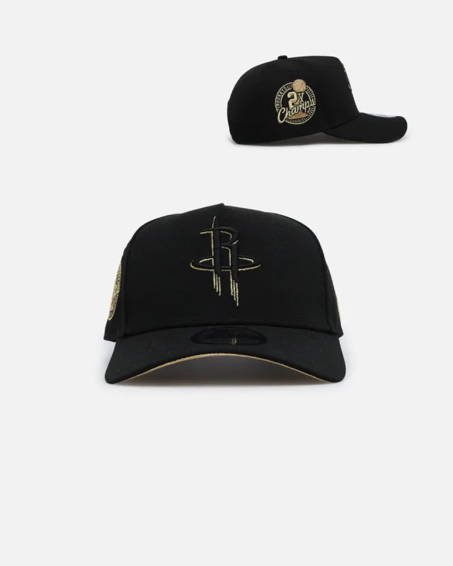 New Era Houston Rockets 'NBA Gold Links' 9FORTY A-Frame Snapback Black/Gold sold by Culture Kings