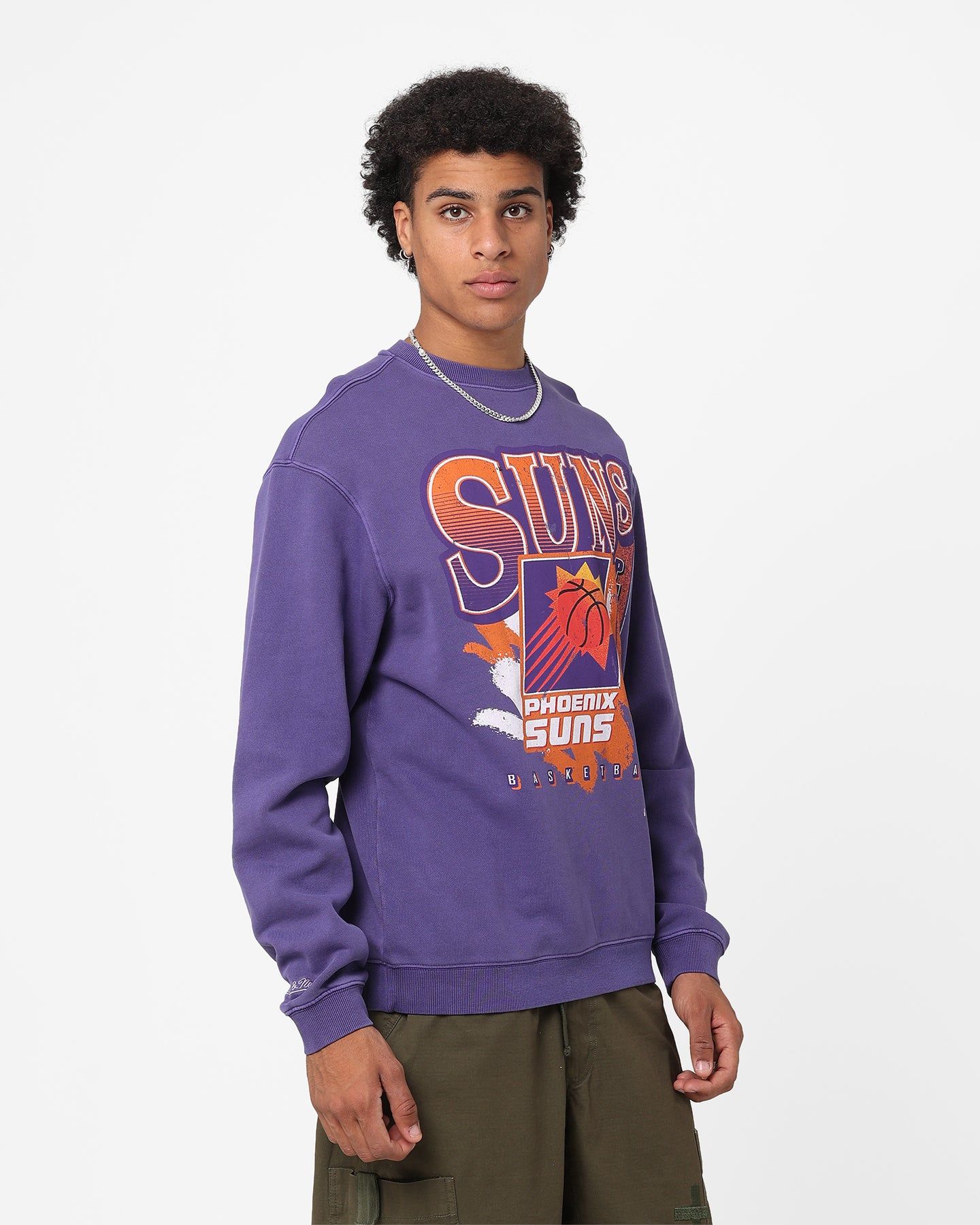 Mitchell & Ness Phoenix Suns Paintbrush Crewneck Purple sold by Culture Kings product image thumbnail 5