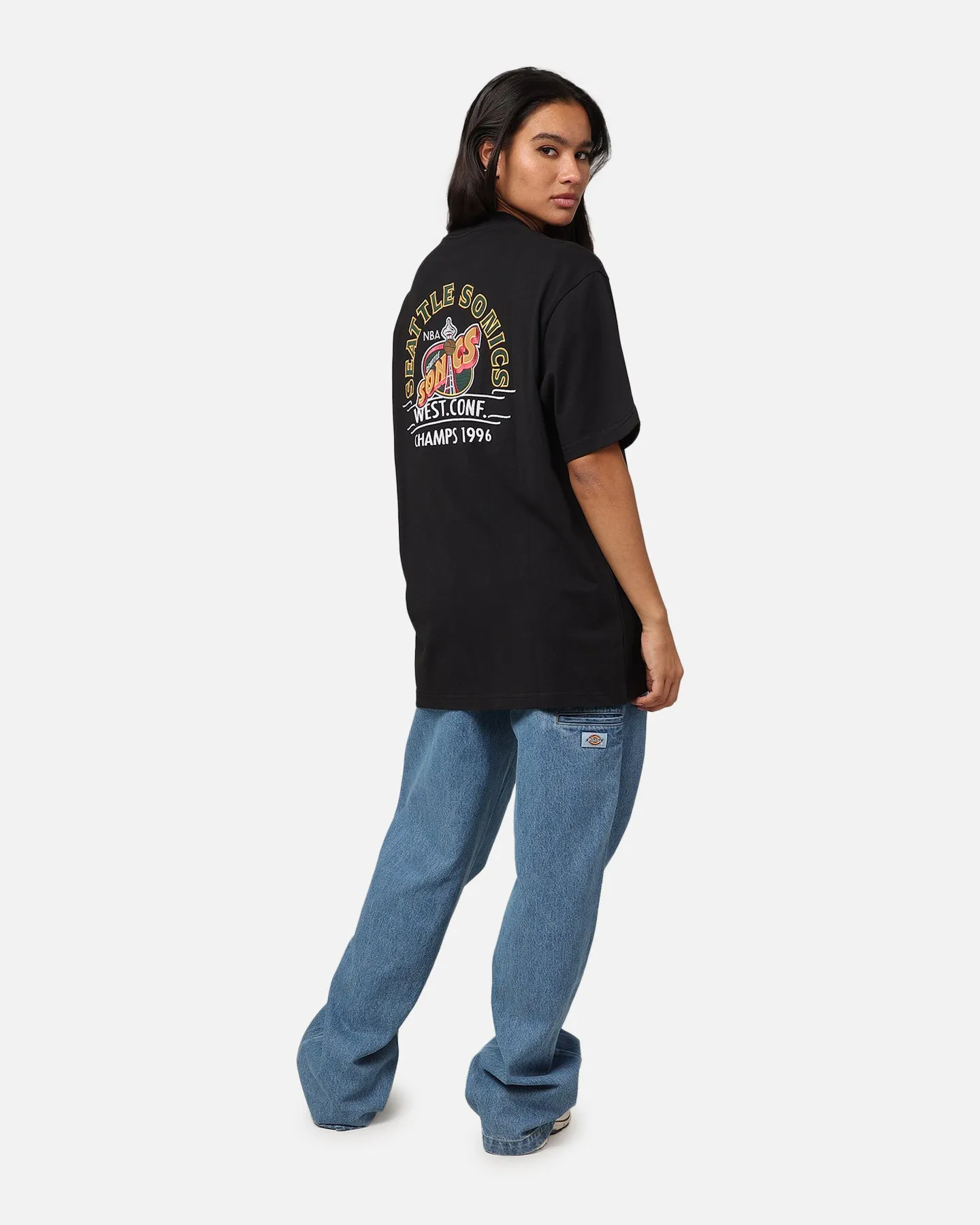 Mitchell & Ness Seattle Sonics Arch T-Shirt Faded Black sold by Culture Kings product image thumbnail 3
