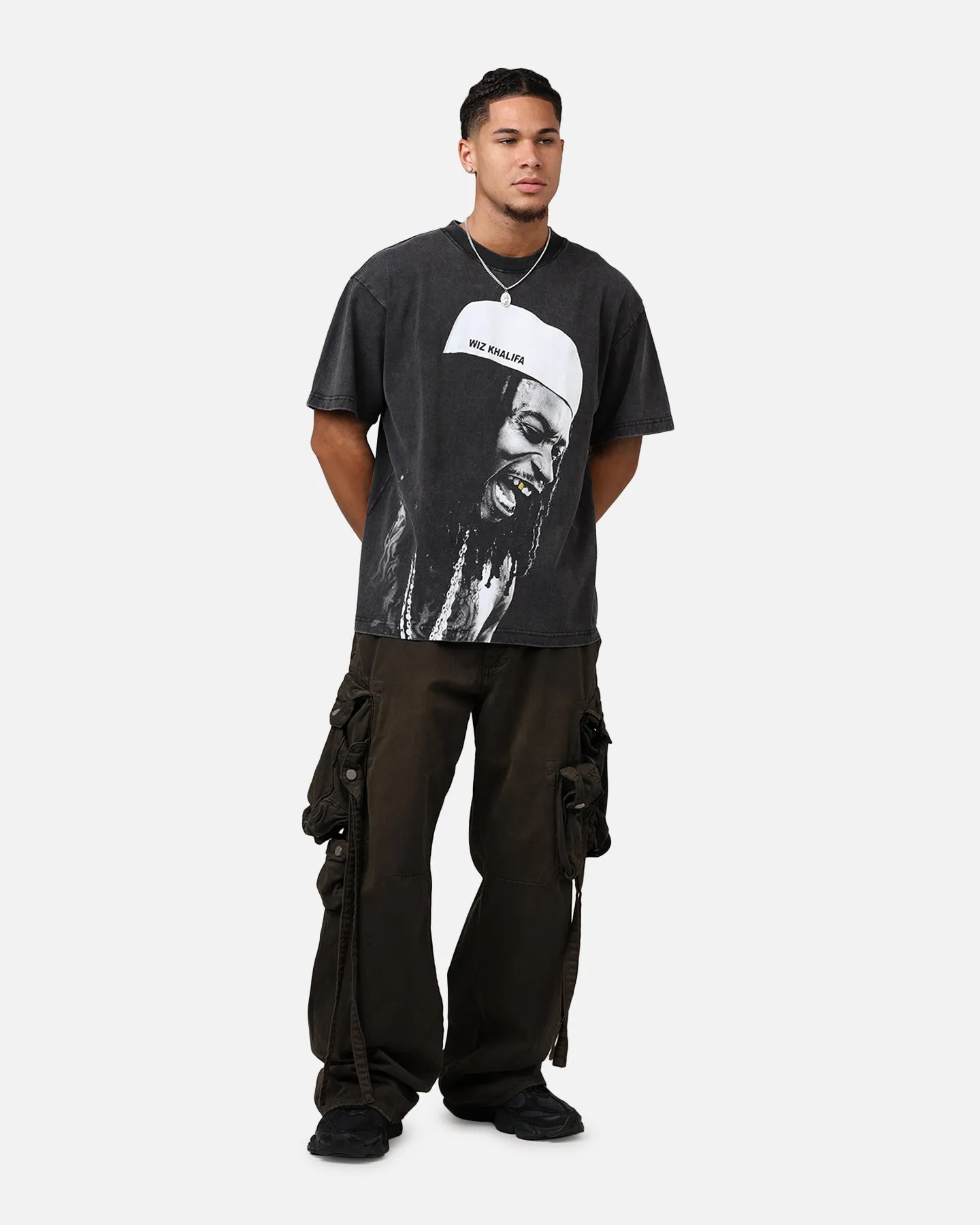 ID Supply Wiz Khalifa Big Laugh T-Shirt Washed Black sold by Culture Kings product image thumbnail 3